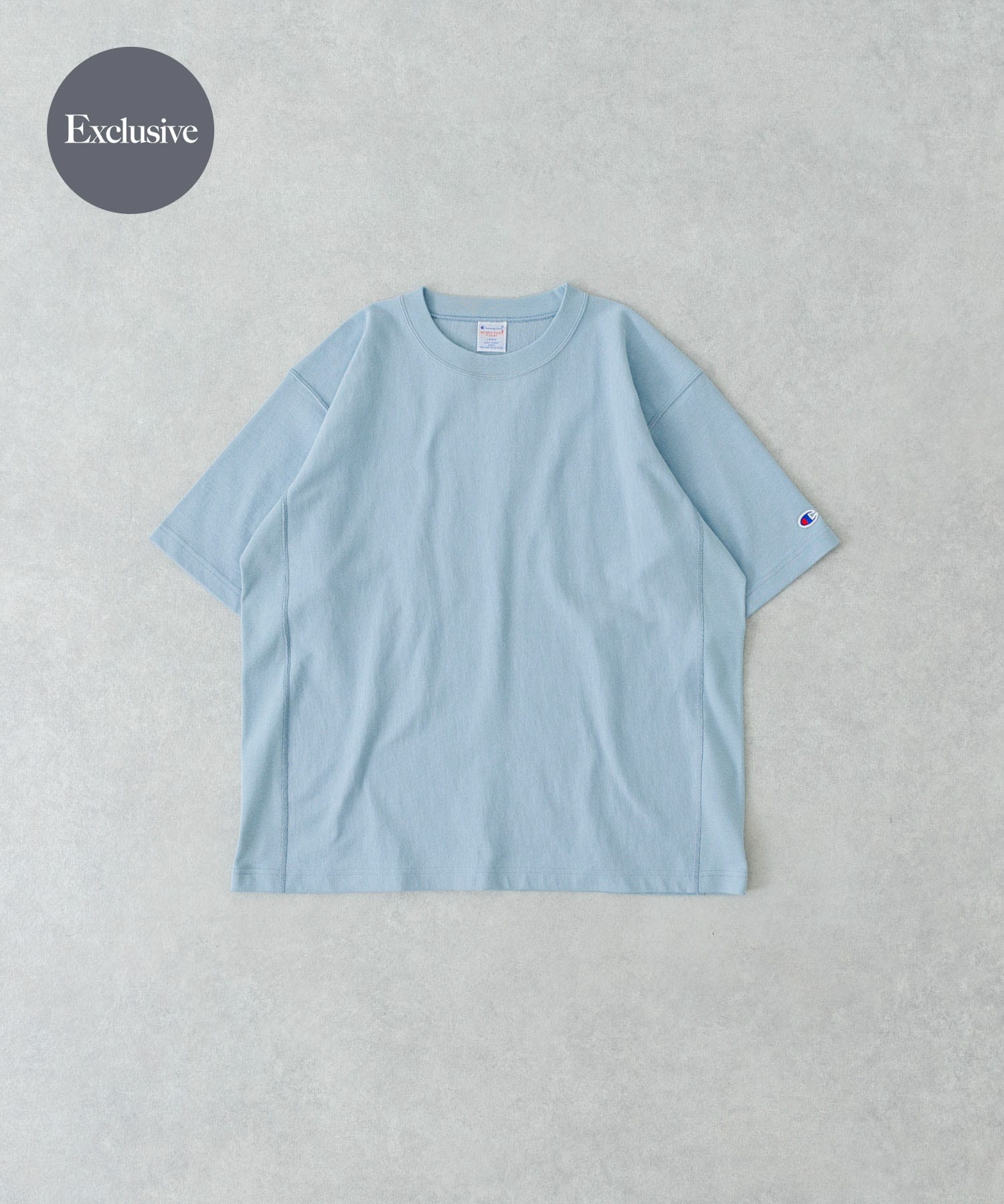 『別注』Champion×UR　USA Fit Short-Sleeve T-shirts BLUE M
