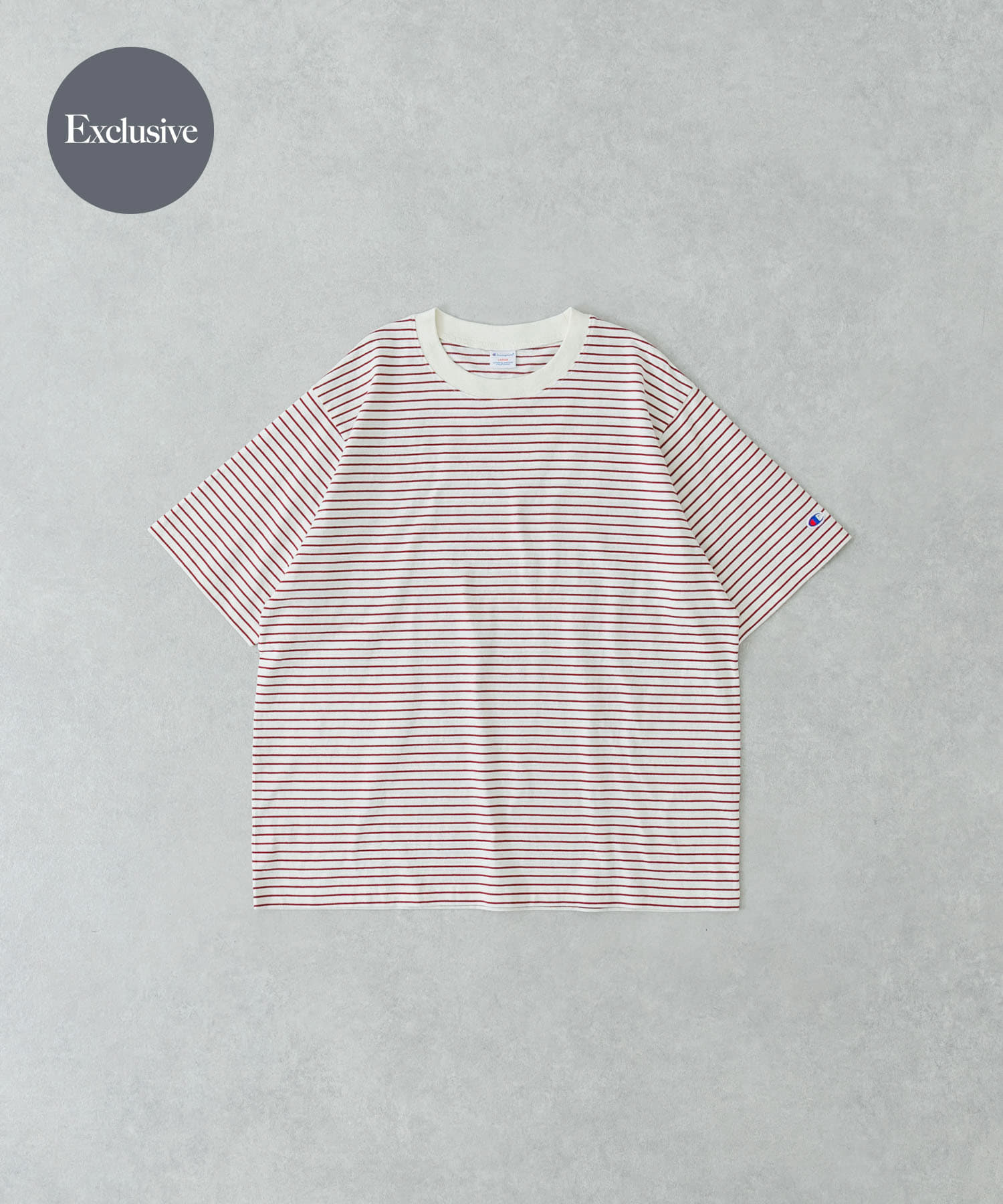 『別注』Champion×UR　USA Fit BORDER T-shirts NATURAL M