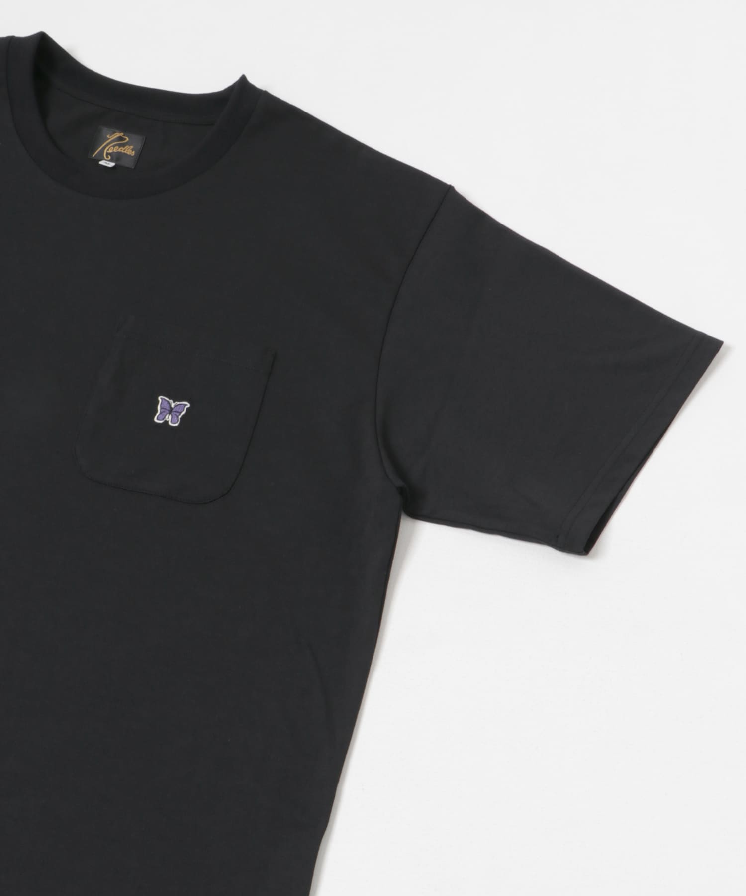 Needles　Short-Sleeve Crew Neck T-shirts Black S