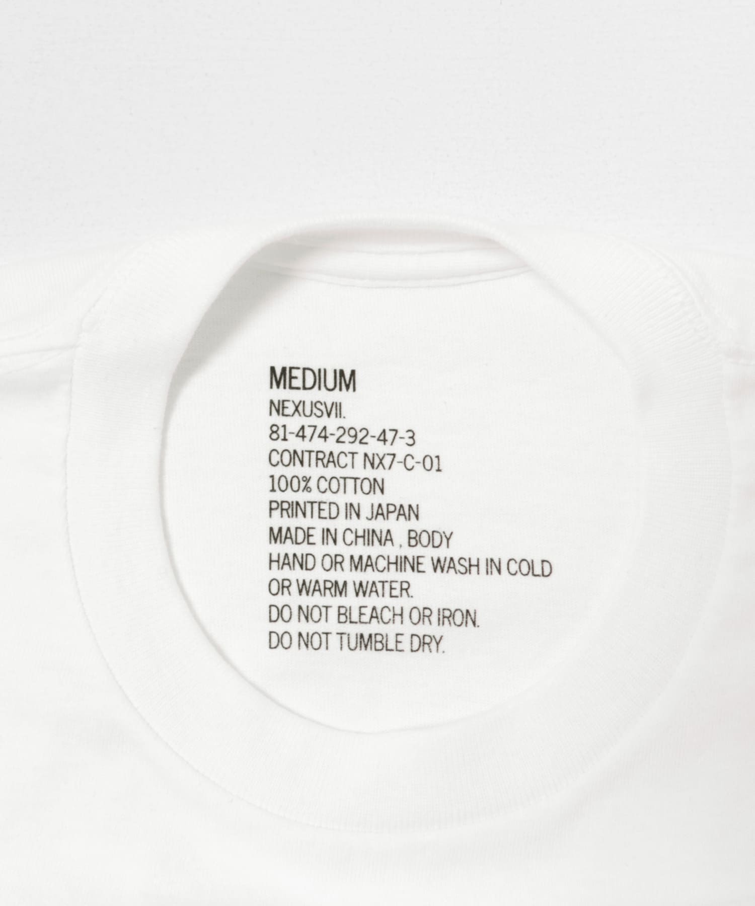 NEXUSVII.　TRIANGLE T-SHIRTS WHITE M