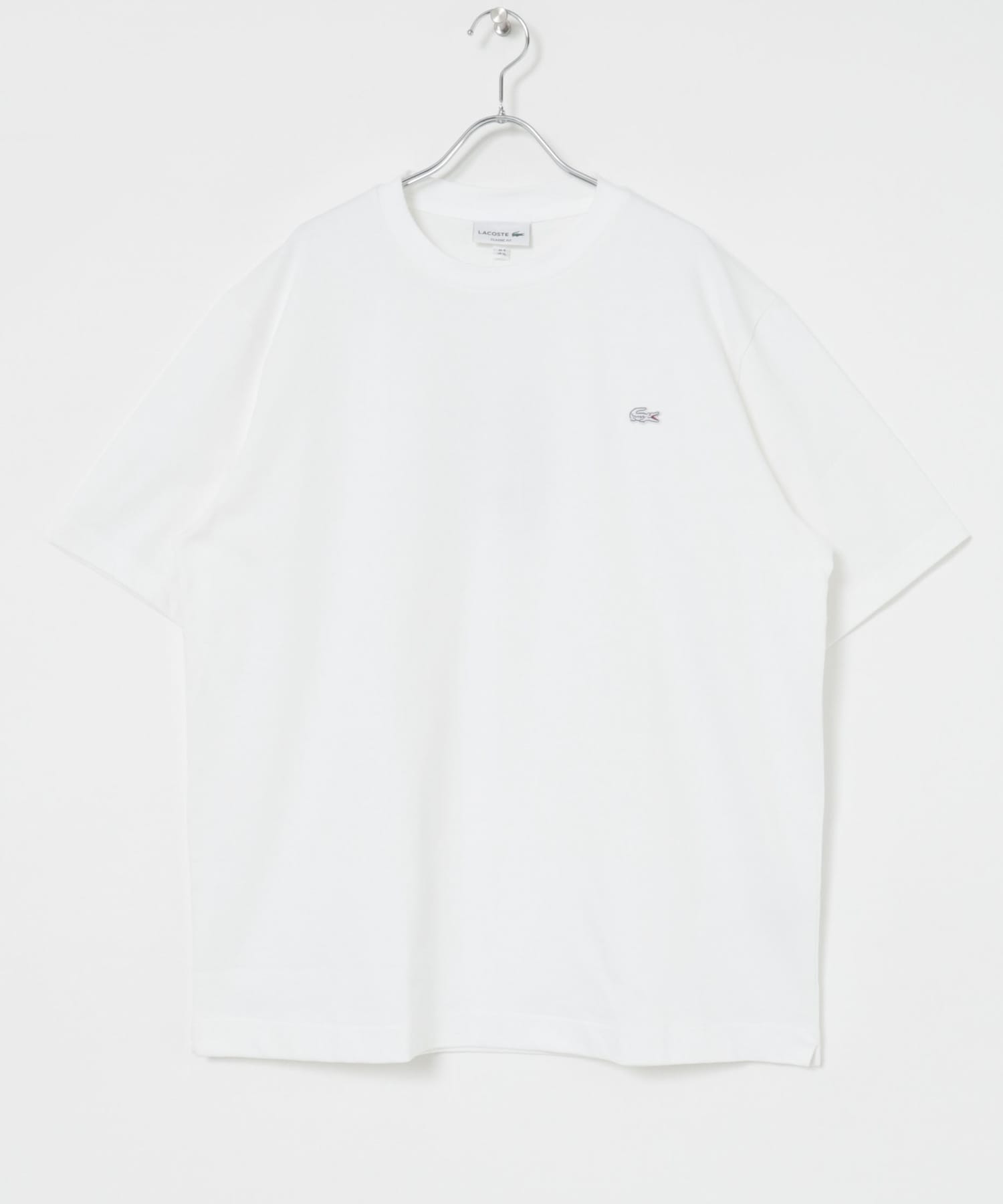 LACOSTE アウトラインクロッククルーネックTシャツ(4 001 WHITE
