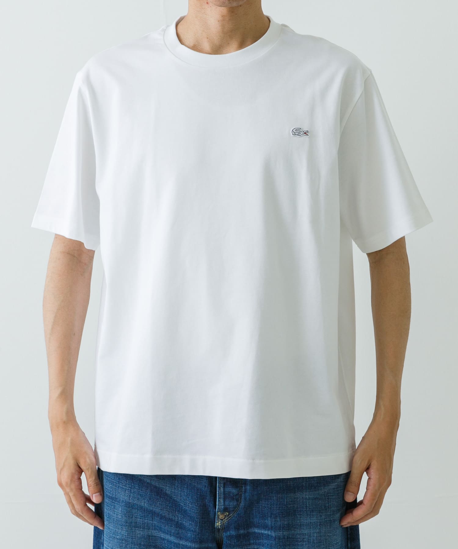 LACOSTE　アウトラインクロッククルーネックTシャツ 001 WHITE 4