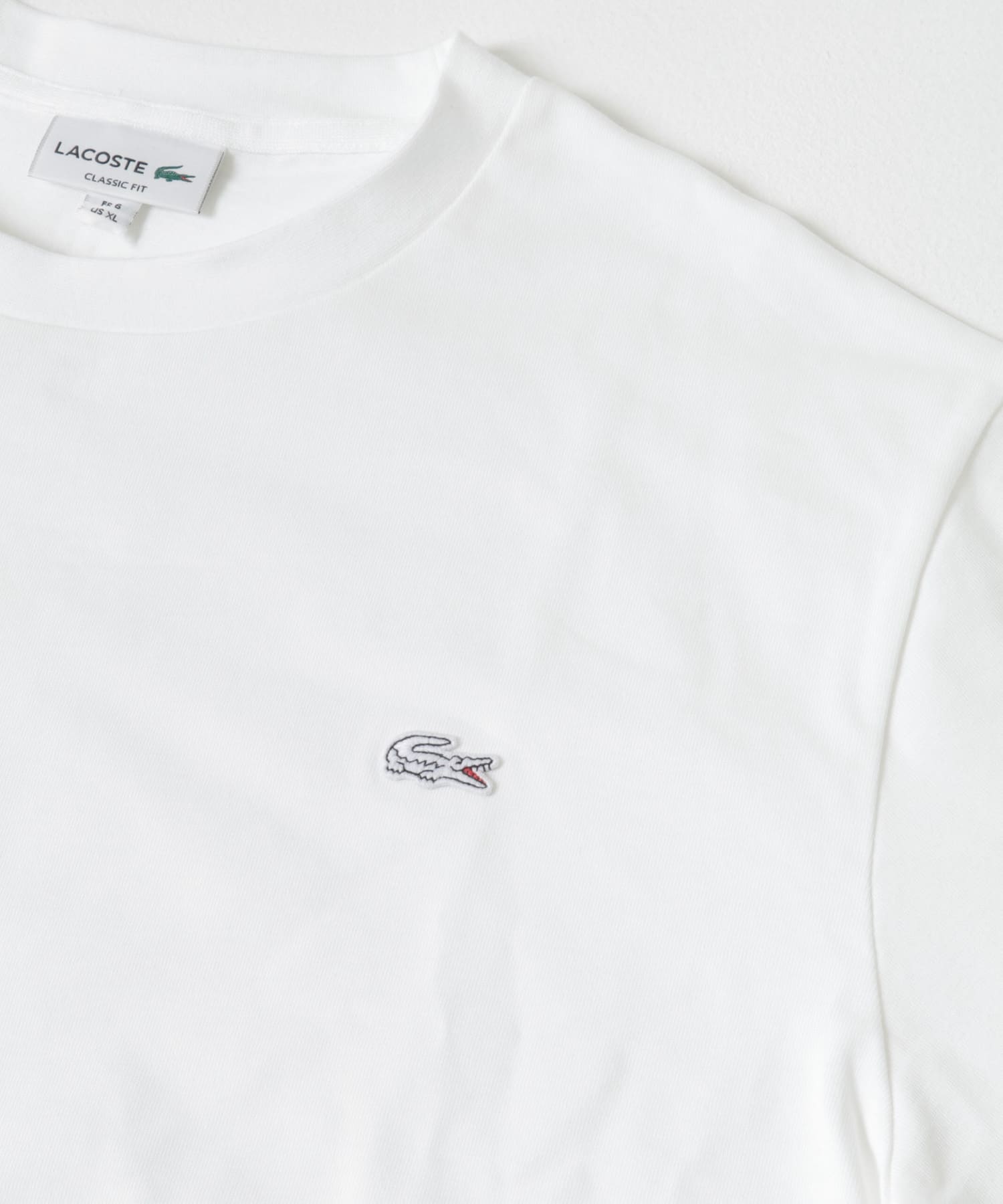 LACOSTE　アウトラインクロッククルーネックTシャツ 001 WHITE 4