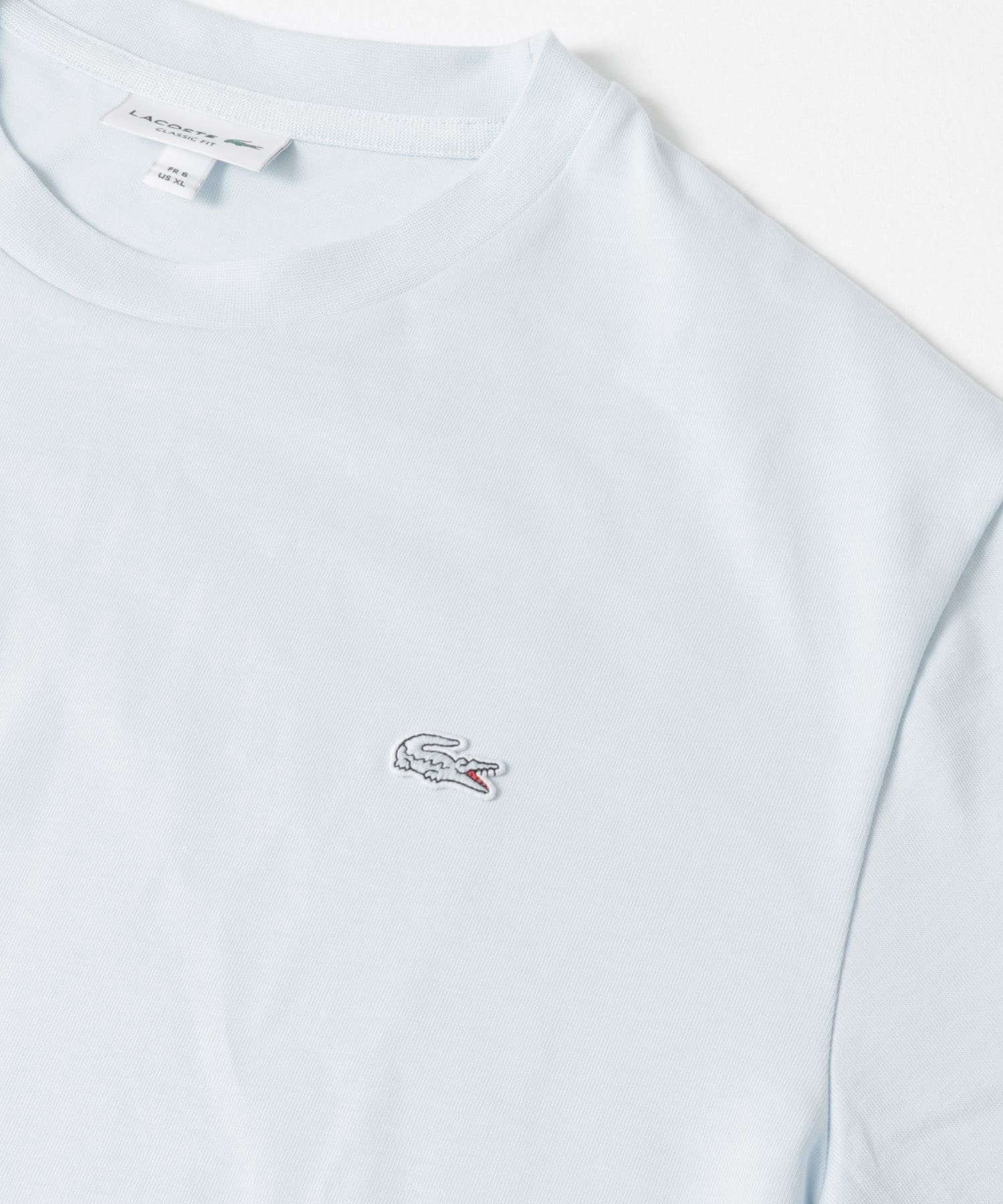 LACOSTE　アウトラインクロッククルーネックTシャツ T01 SAX 4