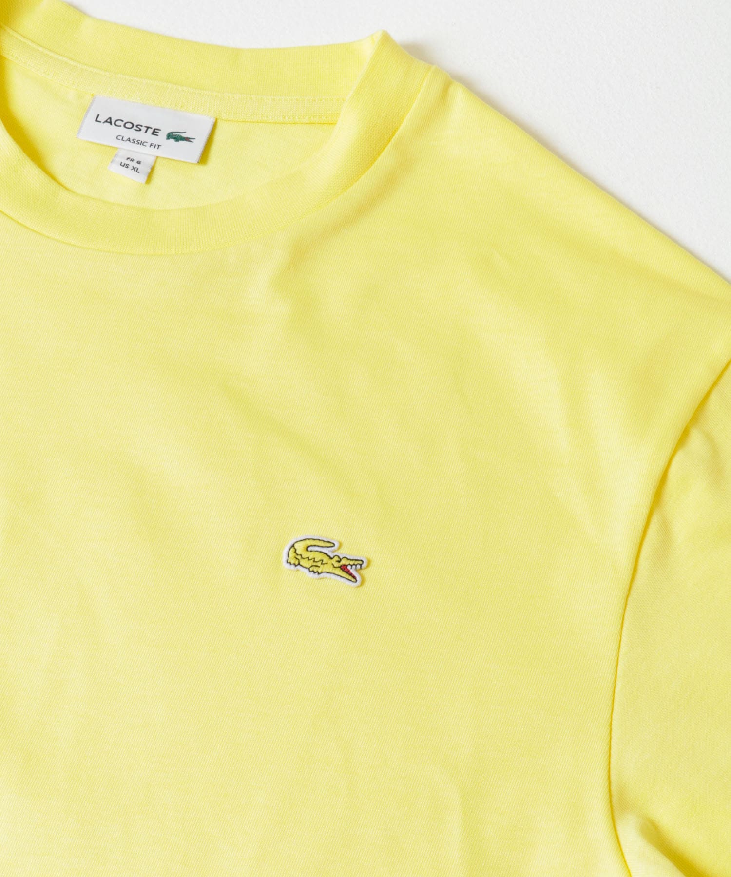LACOSTE　アウトラインクロッククルーネックTシャツ 107 YELLOW 4