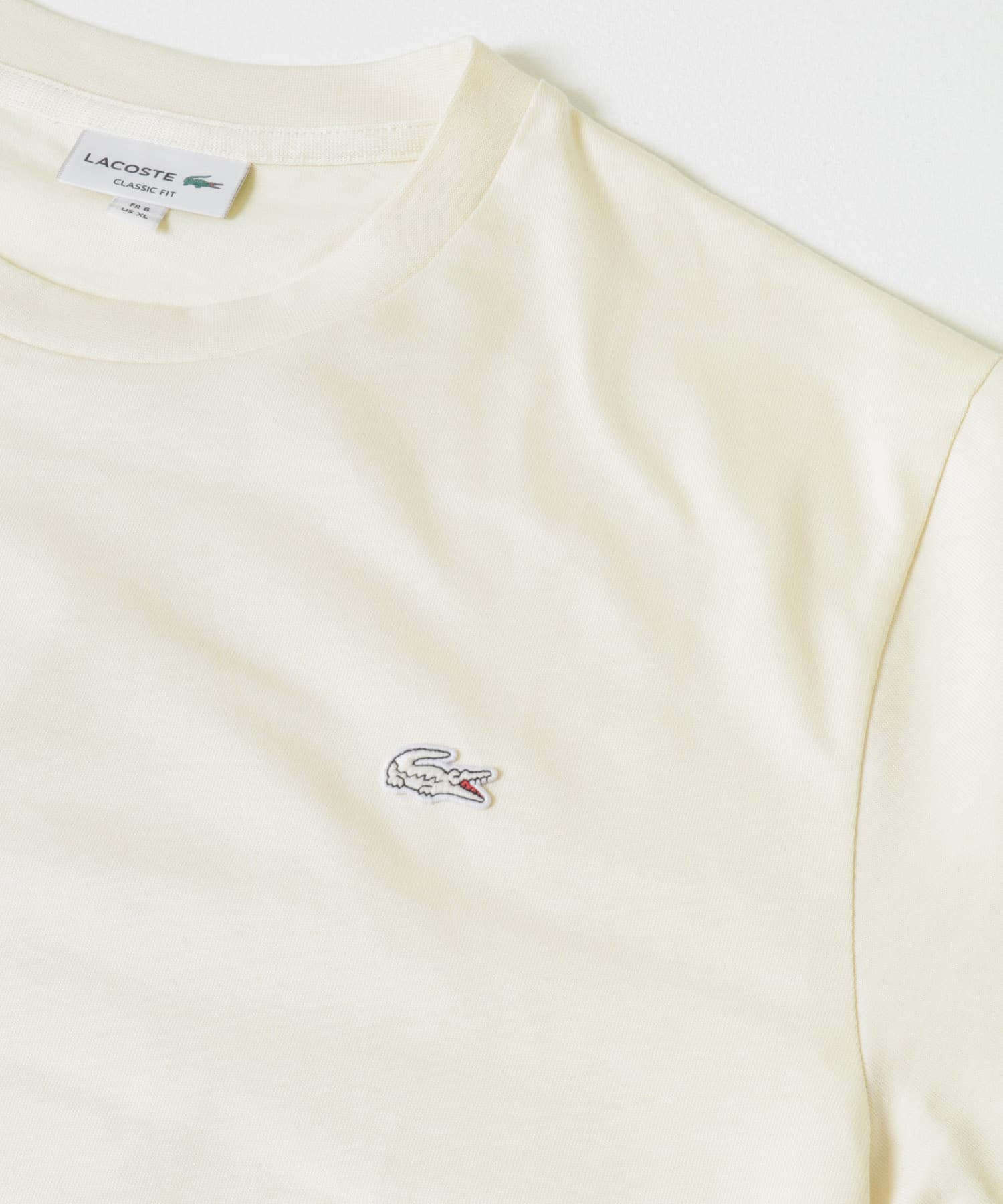 LACOSTE　アウトラインクロッククルーネックTシャツ XFJ ECRU 4