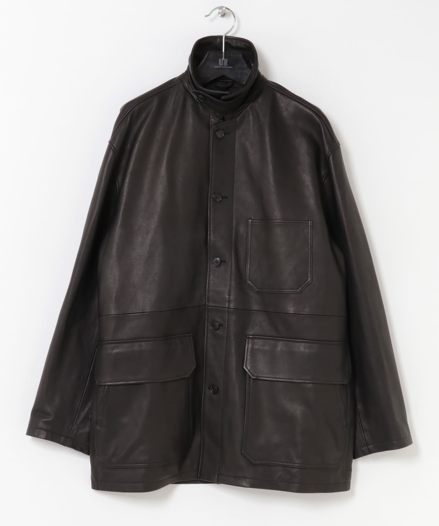ジャケット・アウター 25aw YLEVE SHEEP LEATHER COVERALL JKT 4 YLEVE SHEEP LEATHER COVERALL JACKET(4 010 REDBLK): アウター｜URBAN