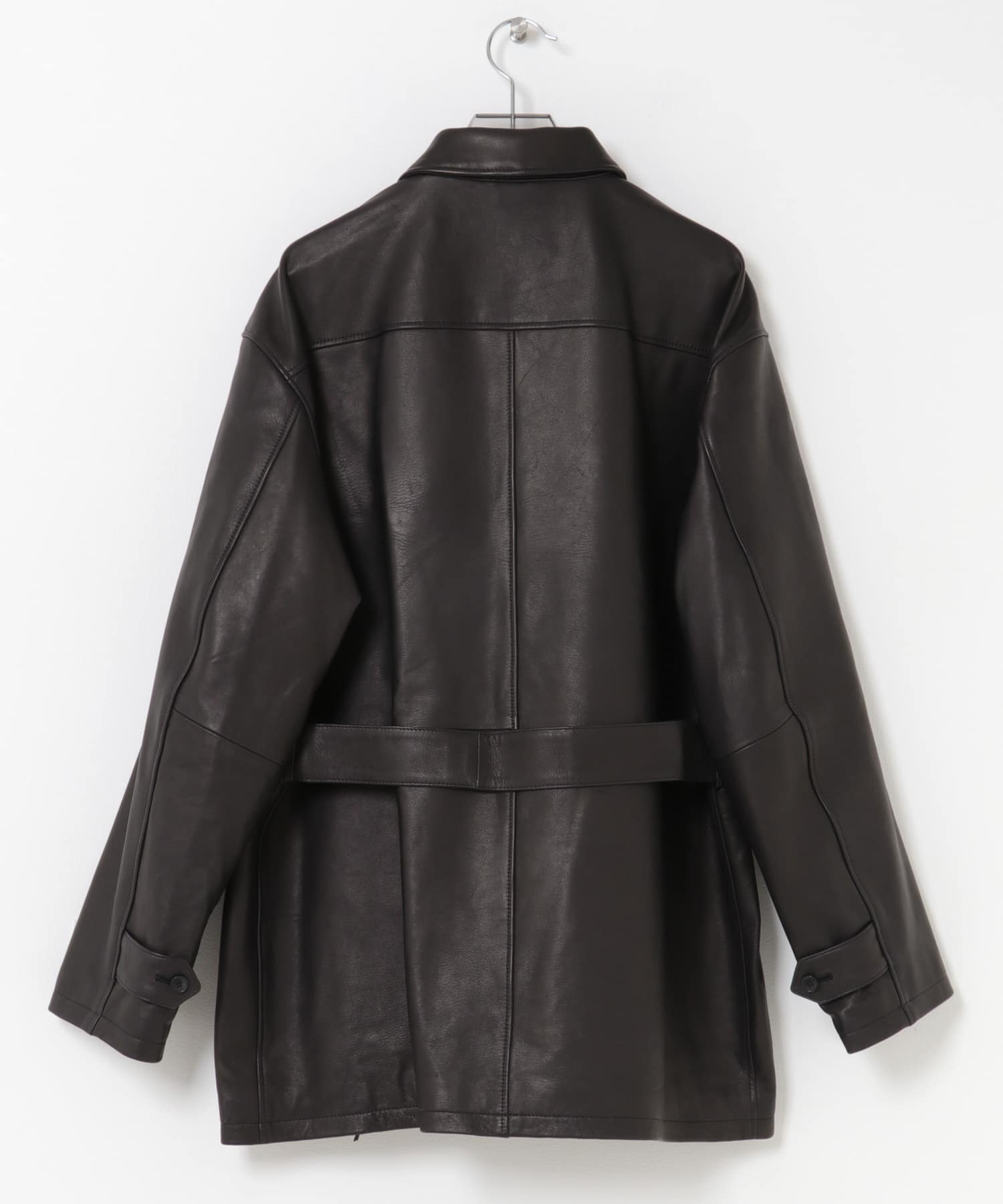 YLEVE SHEEP LEATHER COVERALL JACKET(4 010 REDBLK): アウター｜URBAN