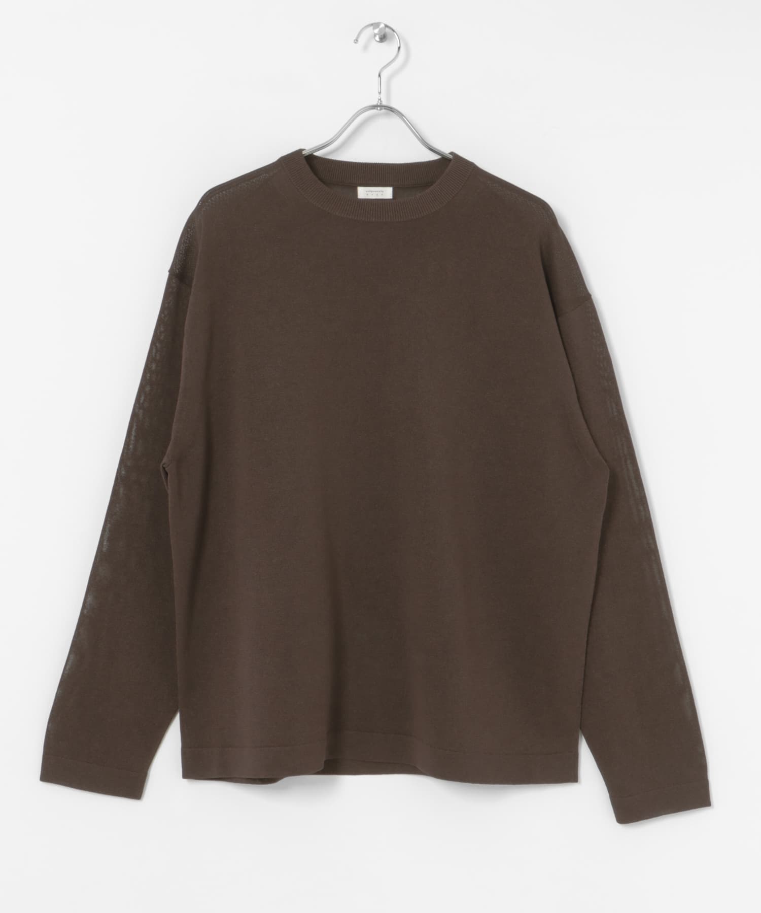 別注』crepuscule×UR Washi Knit Long-Sleeve T-shirts(1 Black