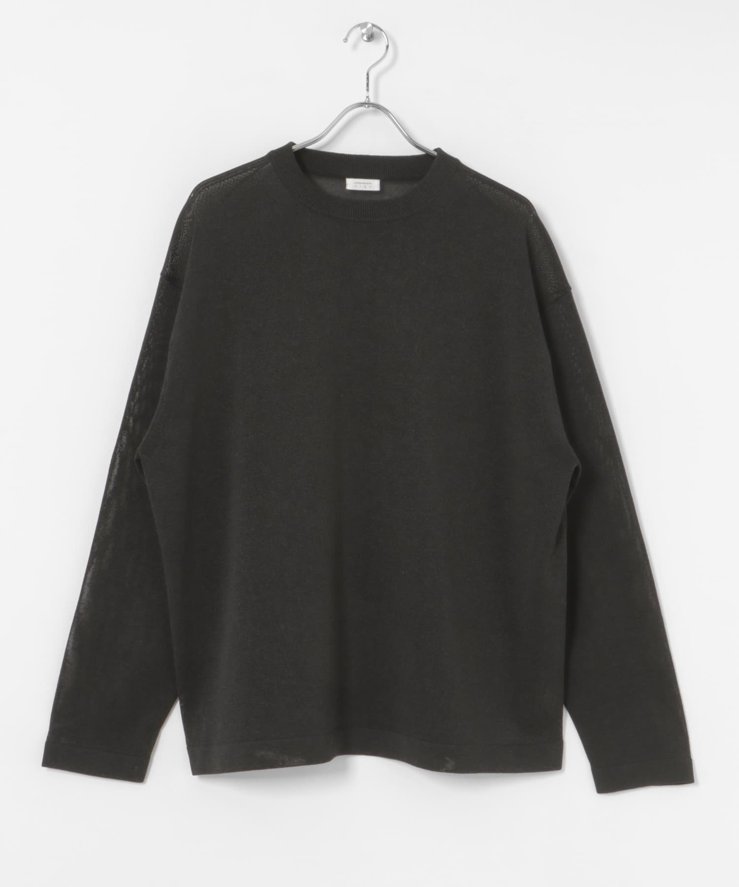 別注』crepuscule×UR Washi Knit Long-Sleeve T-shirts(1 Black