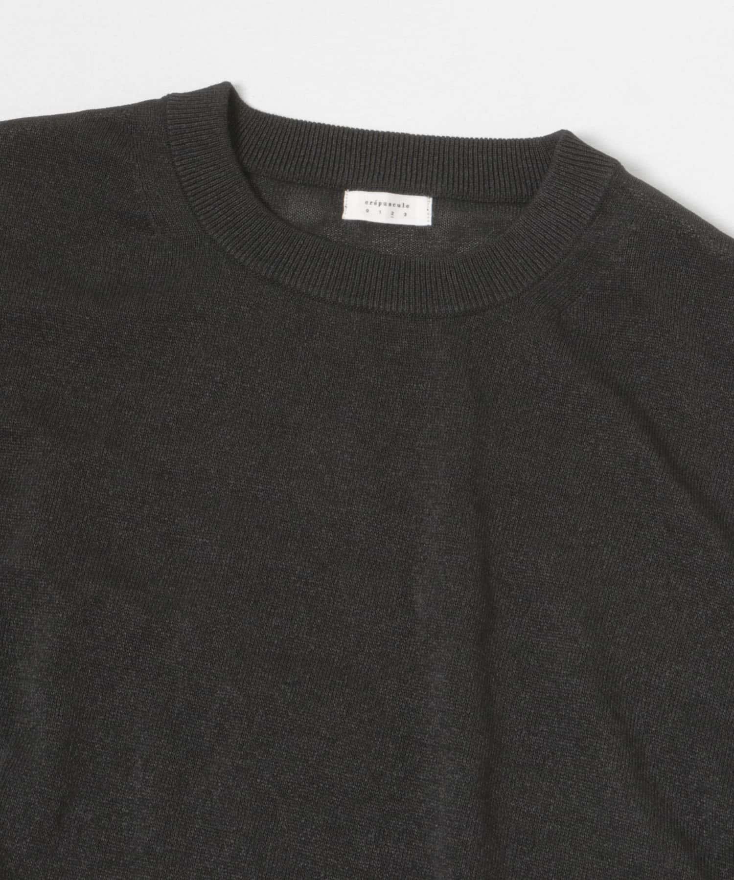 別注』crepuscule×UR Washi Knit Long-Sleeve T-shirts(1 Black