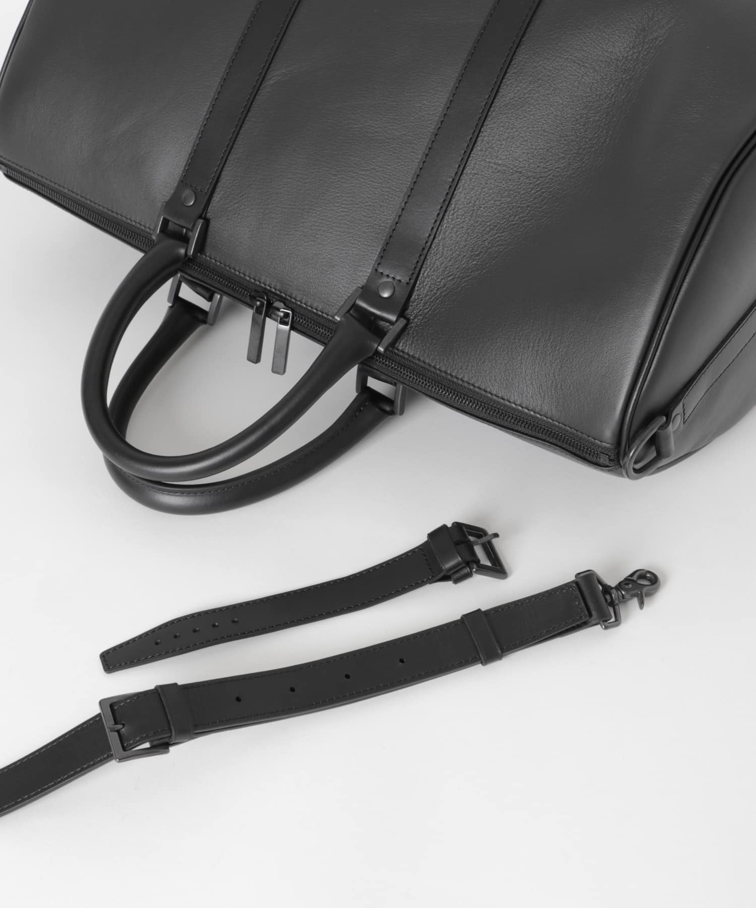 semoh　Cow Leather Boston Bag BLACK 2