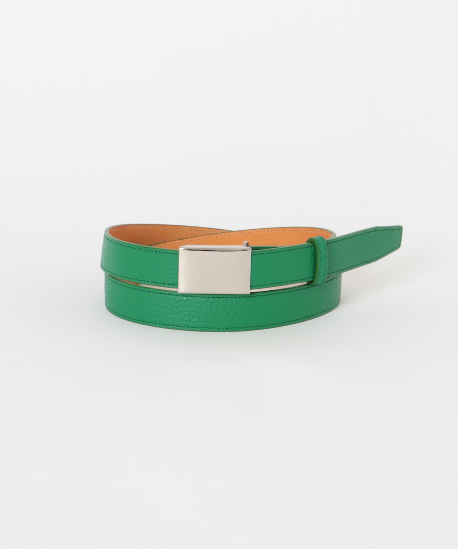 Scye　Leather Box Buckle Belt