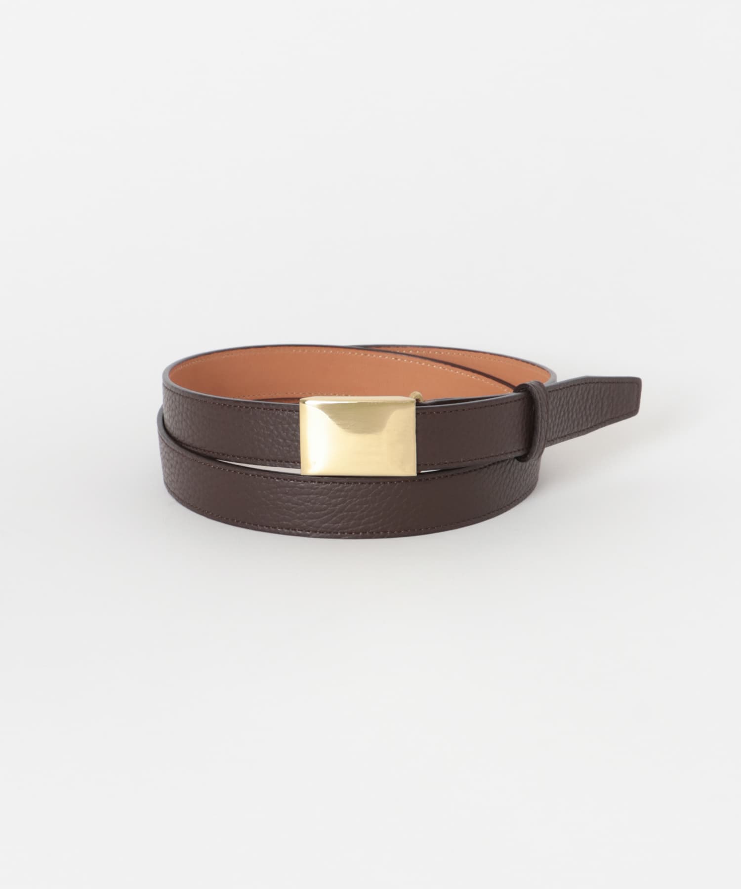 Scye　Leather Box Buckle Belt