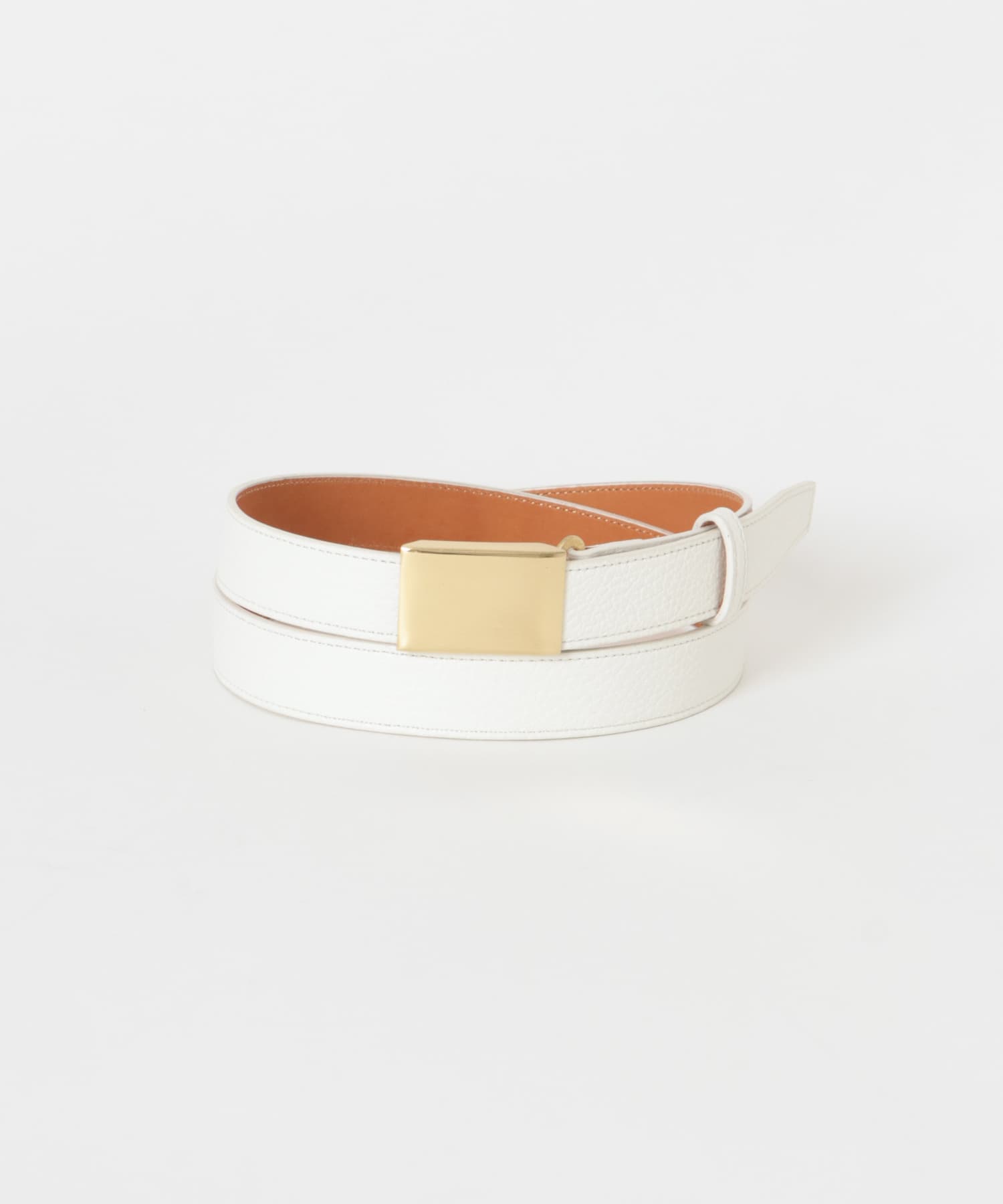 Scye　Leather Box Buckle Belt