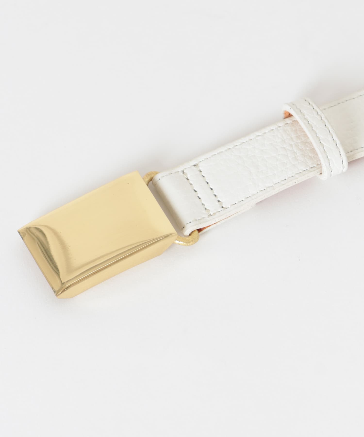 Scye　Leather Box Buckle Belt エクリュ M