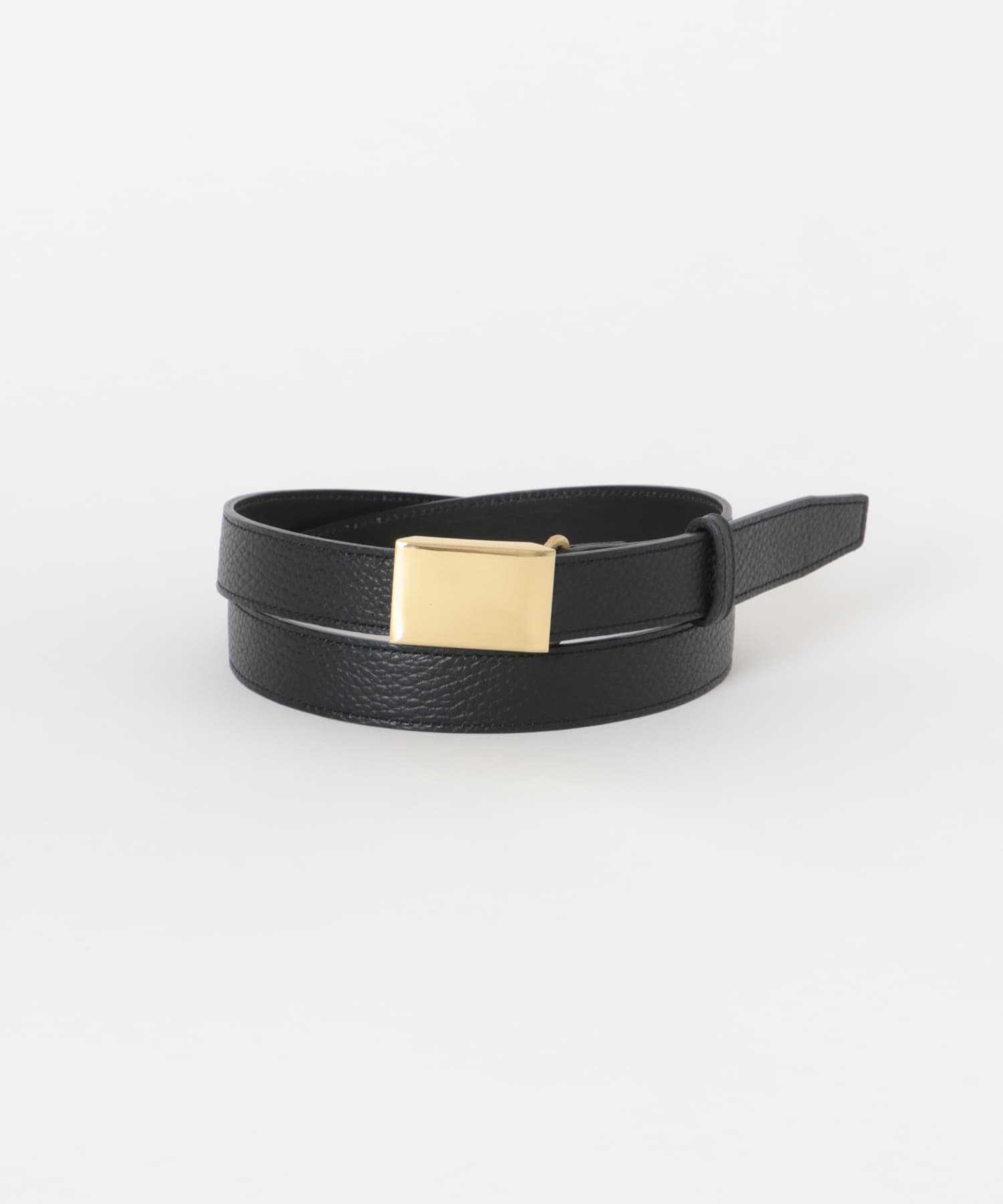 Scye　Leather Box Buckle Belt