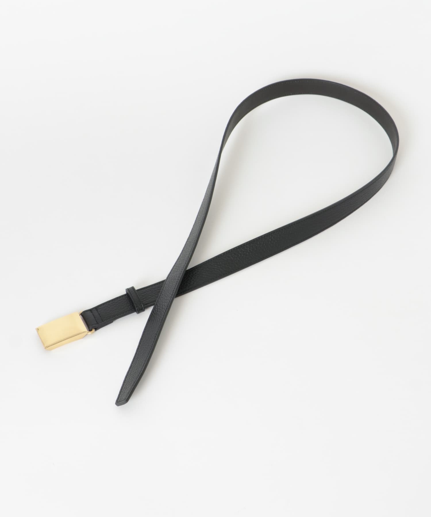 Scye　Leather Box Buckle Belt クロ M