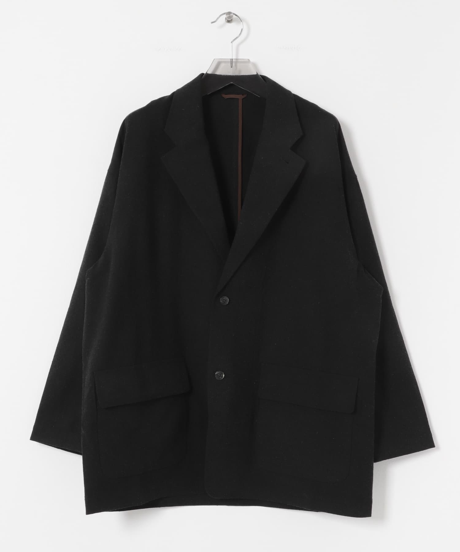 Cale　シルクウールニドムジャケット Black 3