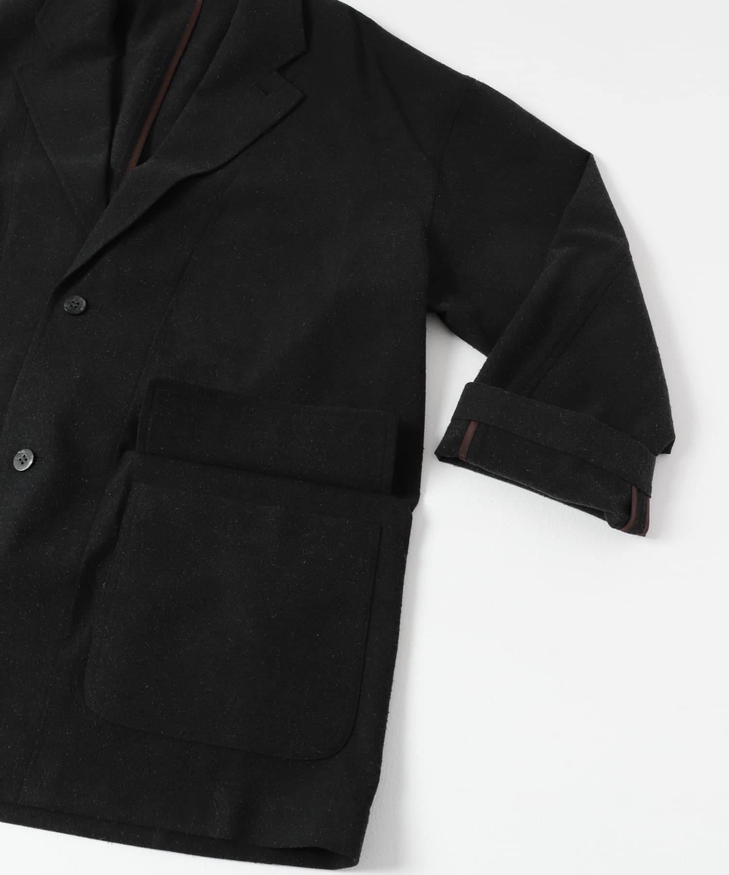 Cale　シルクウールニドムジャケット Black 3