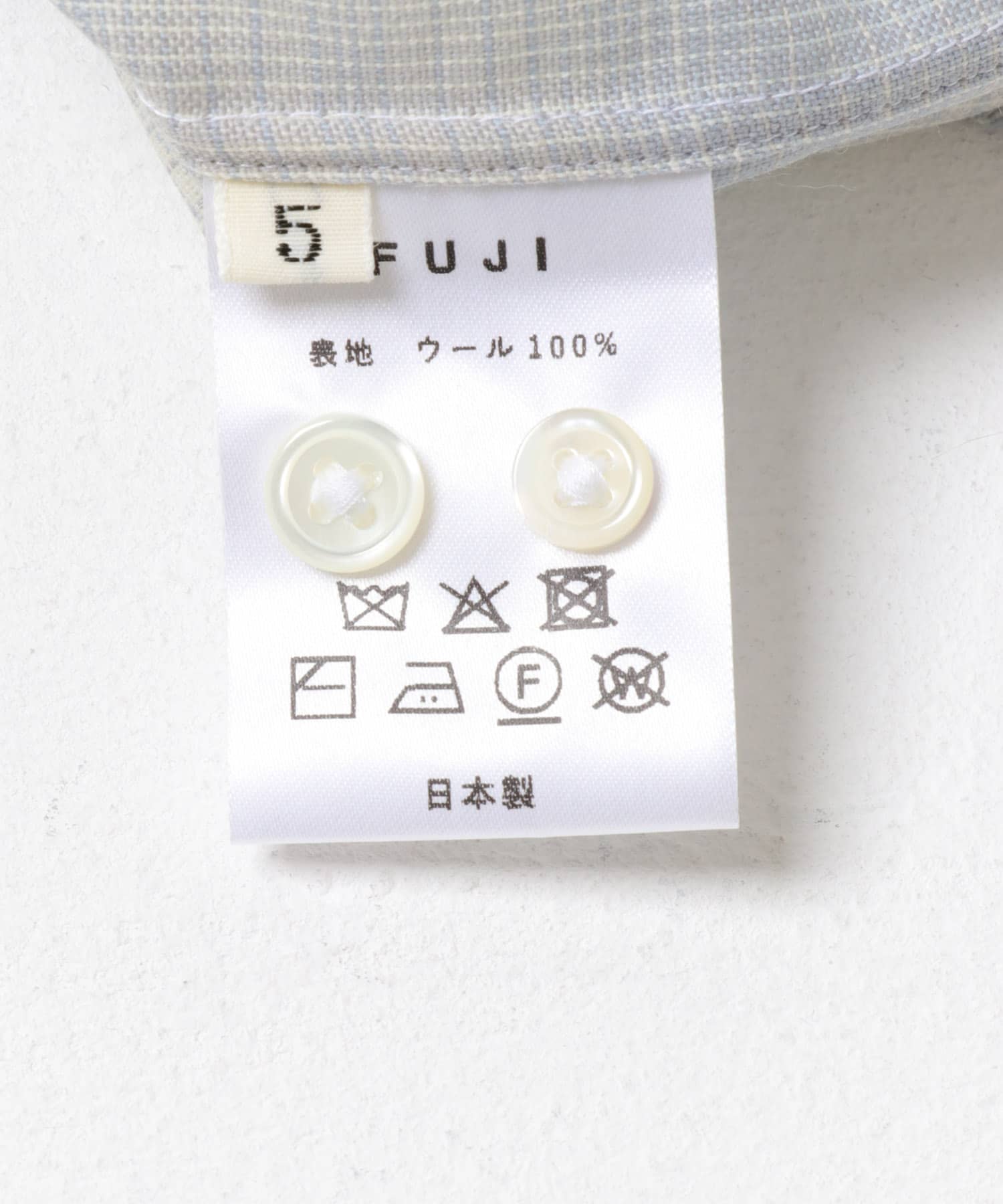 FUJI　WOOL CHECK STANDARD SHIRTS BLUE 5