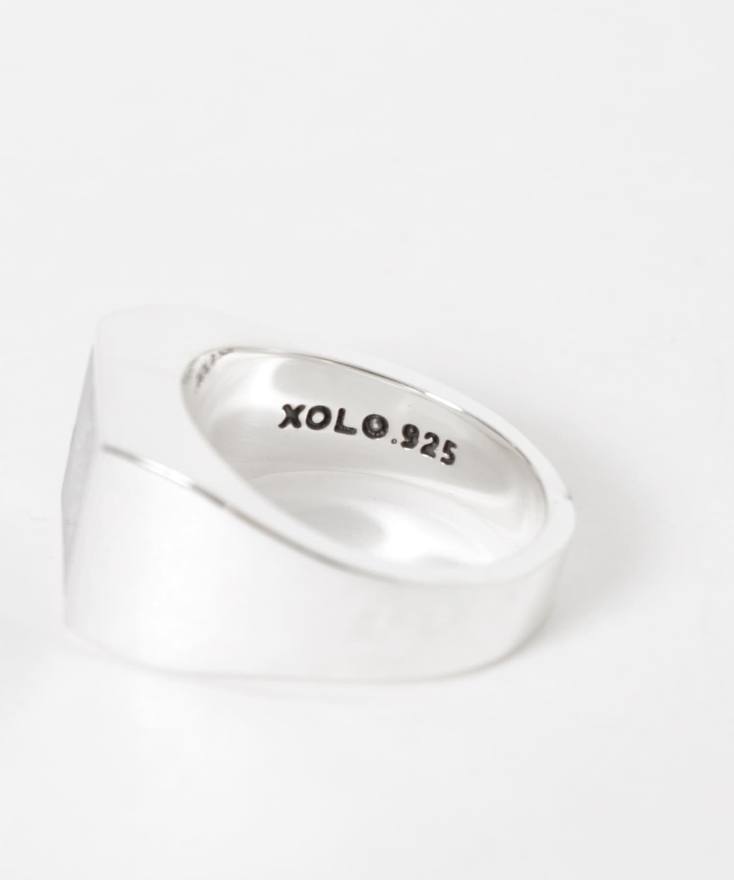 XOLO　Signet Ring S.Gray Flower SILVER L