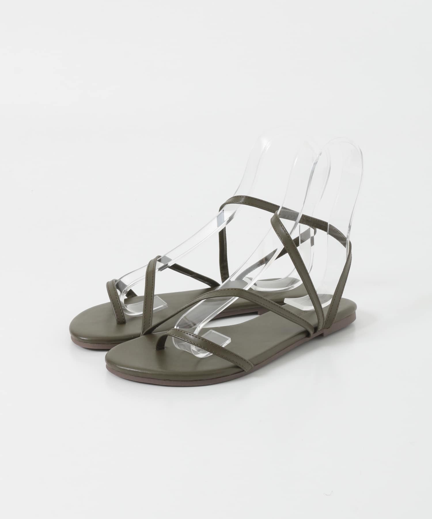 アシンメトリーサンダル KHAKI 36
