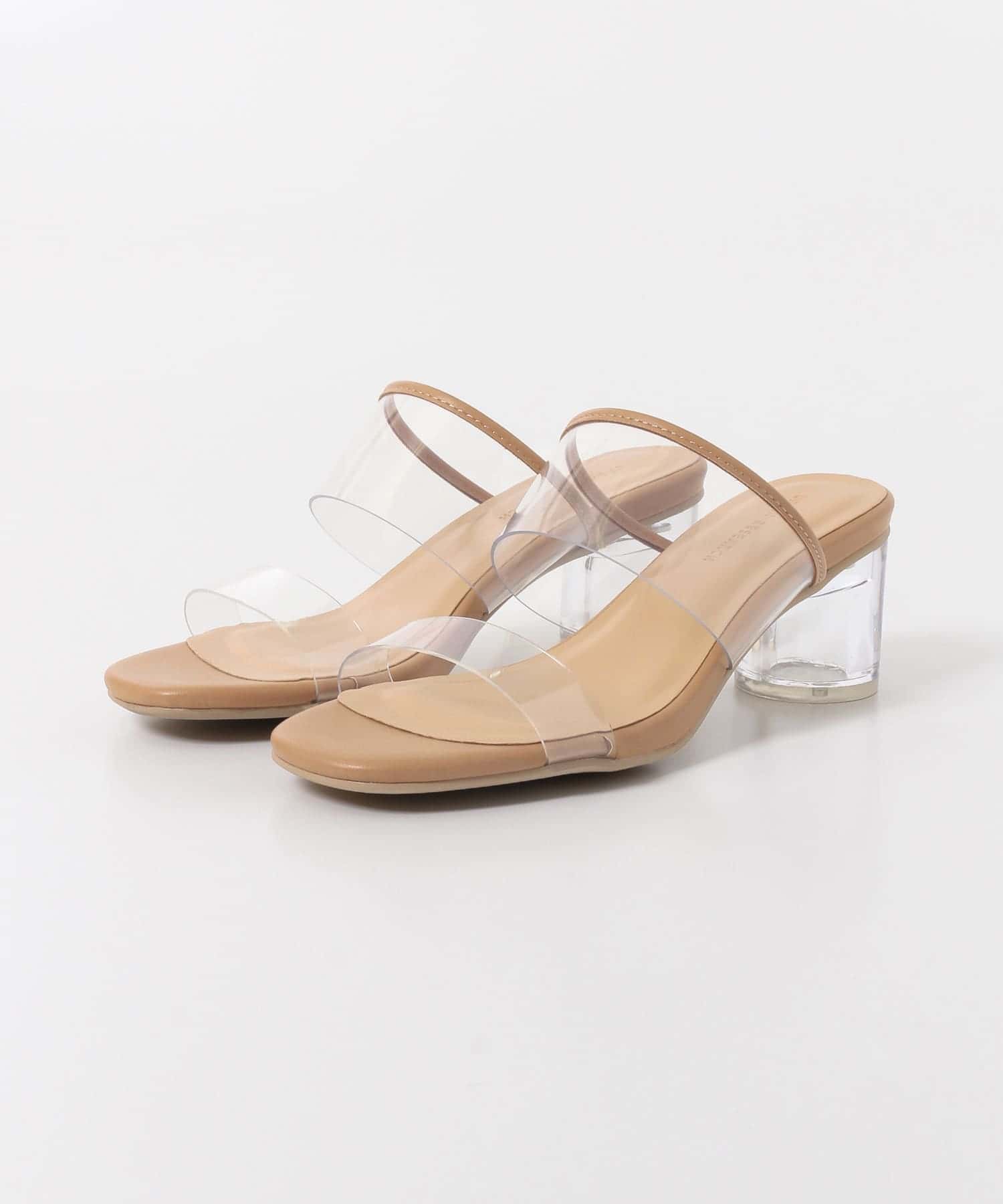 クリアヒールサンダル BEIGE 37