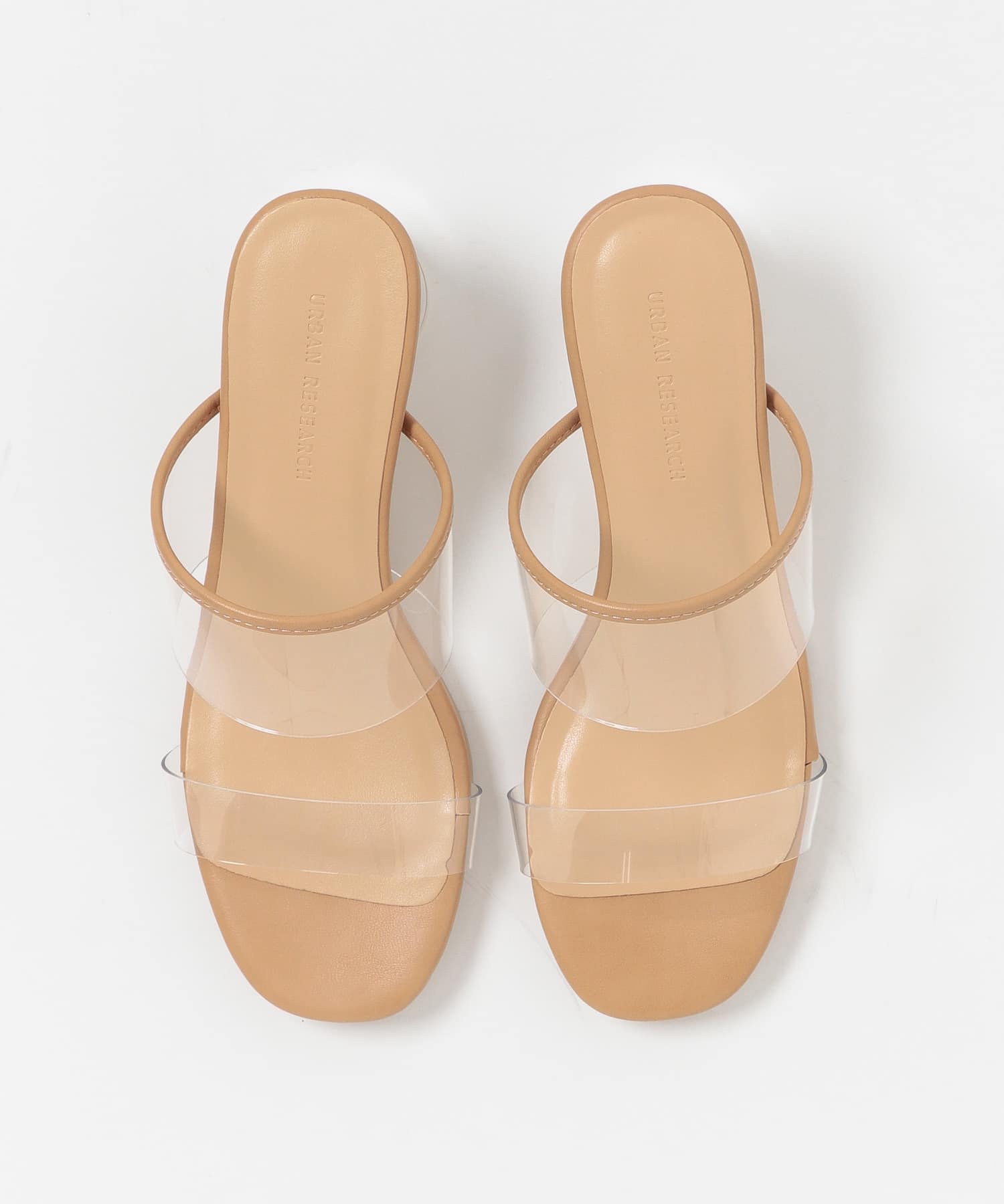 クリアヒールサンダル BEIGE 37