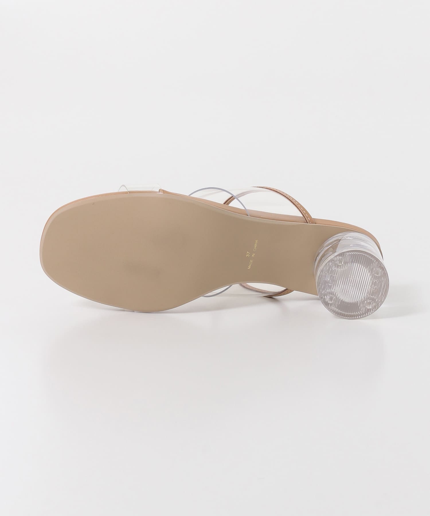 クリアヒールサンダル BEIGE 37
