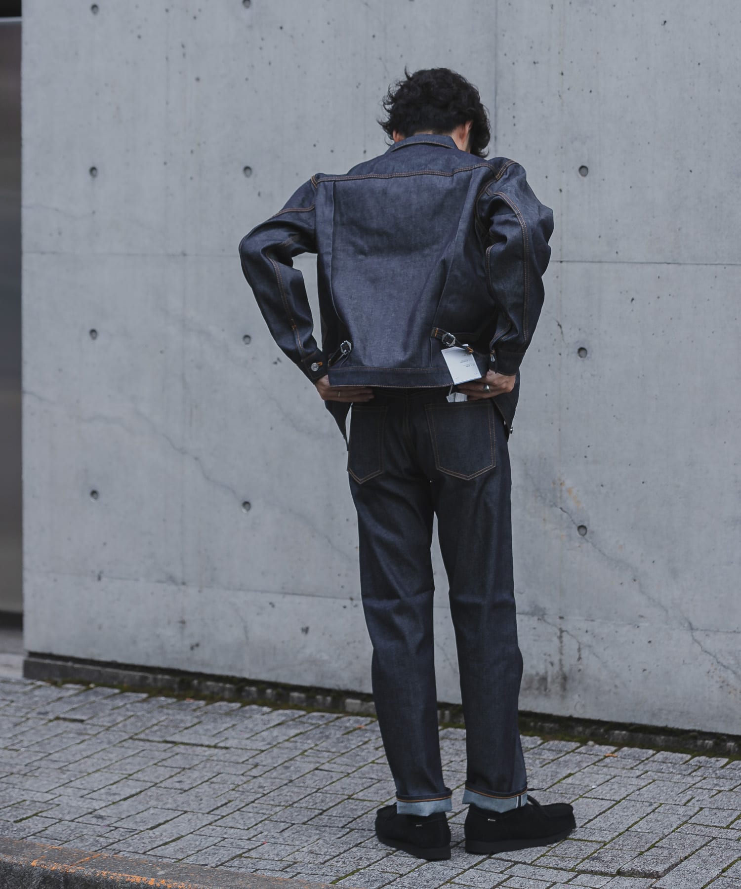 『ユニセックス』スーピマ DENIM パンツスリム #RAMONE　by SHIOTA INDIGO 32