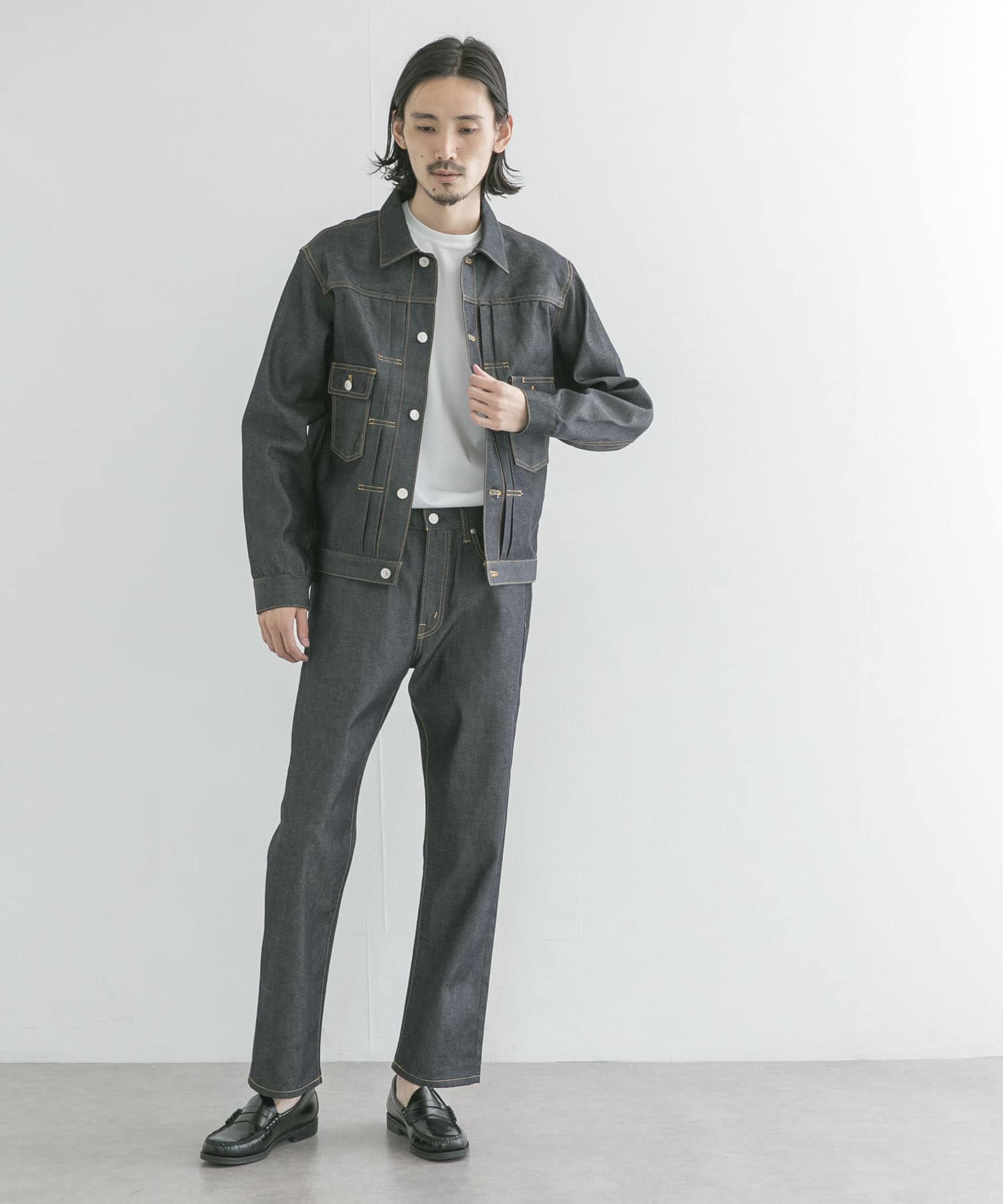 『ユニセックス』スーピマ DENIM パンツスリム #RAMONE　by SHIOTA INDIGO 32