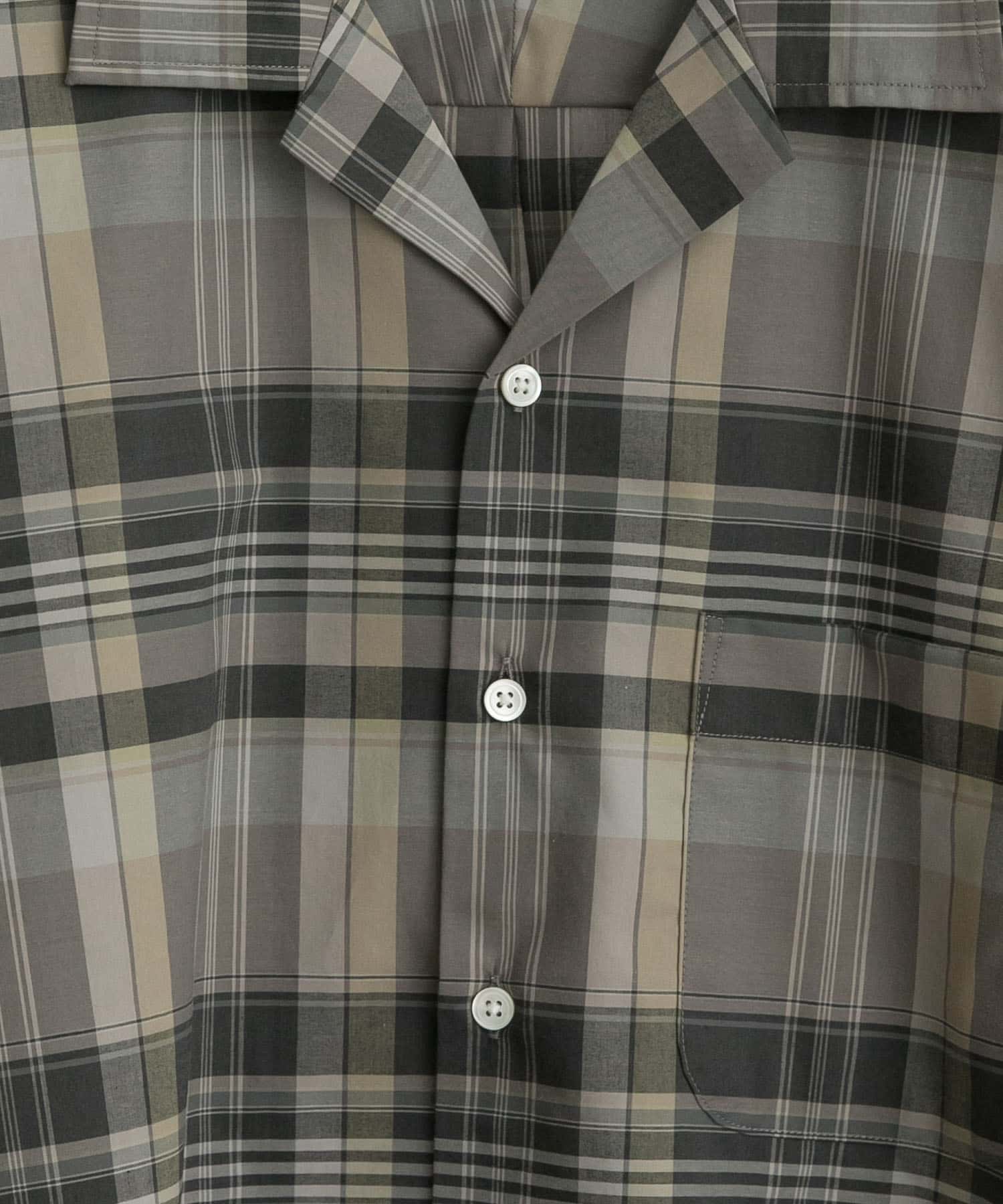 リラックスオープンカラーチェックシャツ CCL M