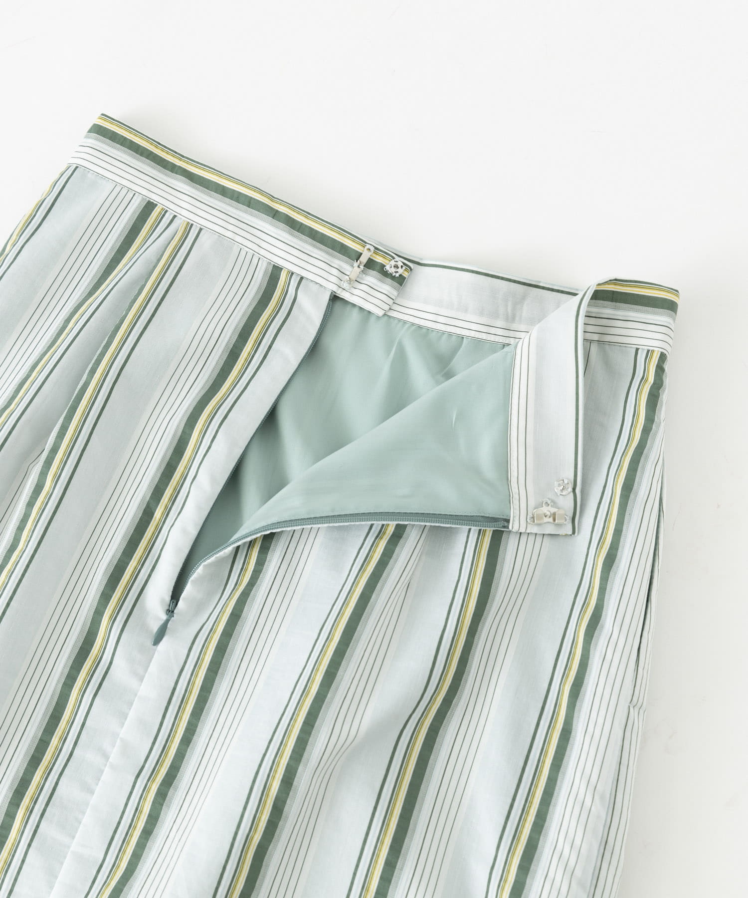 カラーストライプIラインスカート GREEN 36