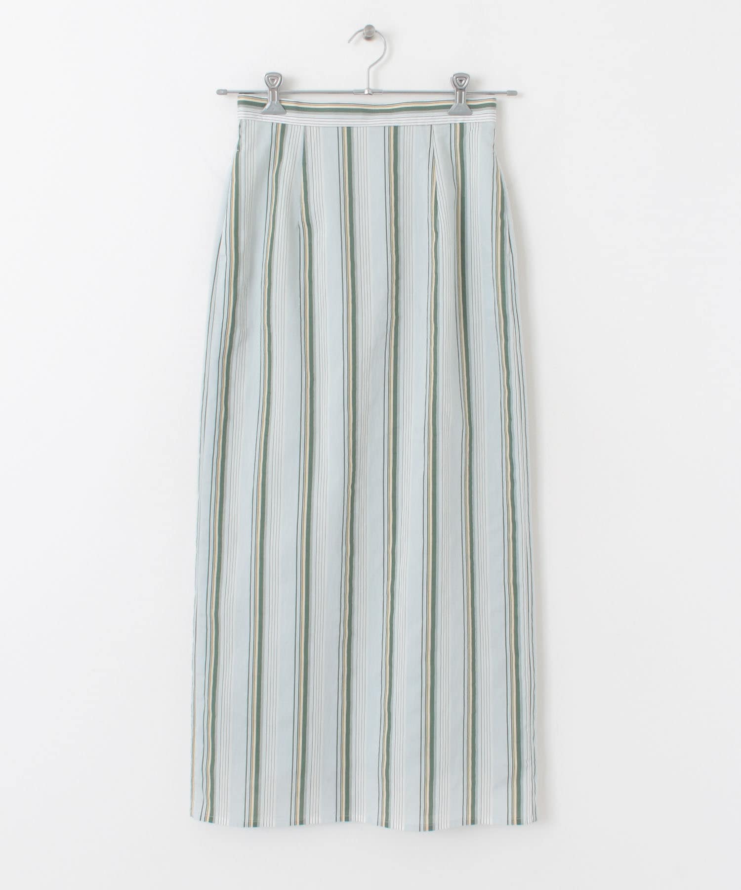カラーストライプIラインスカート GREEN 36