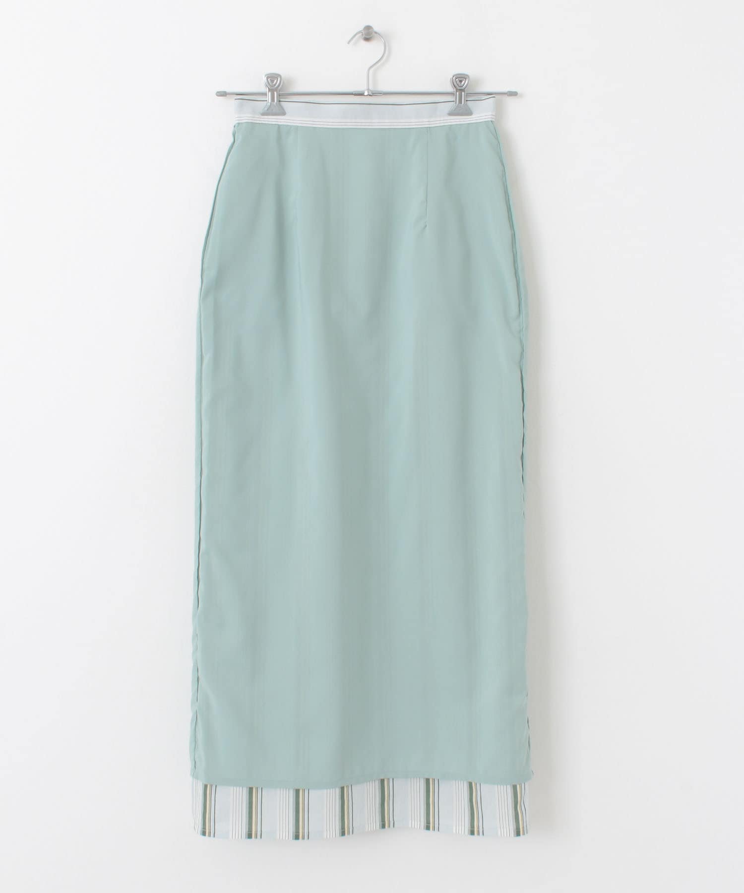 カラーストライプIラインスカート GREEN 36