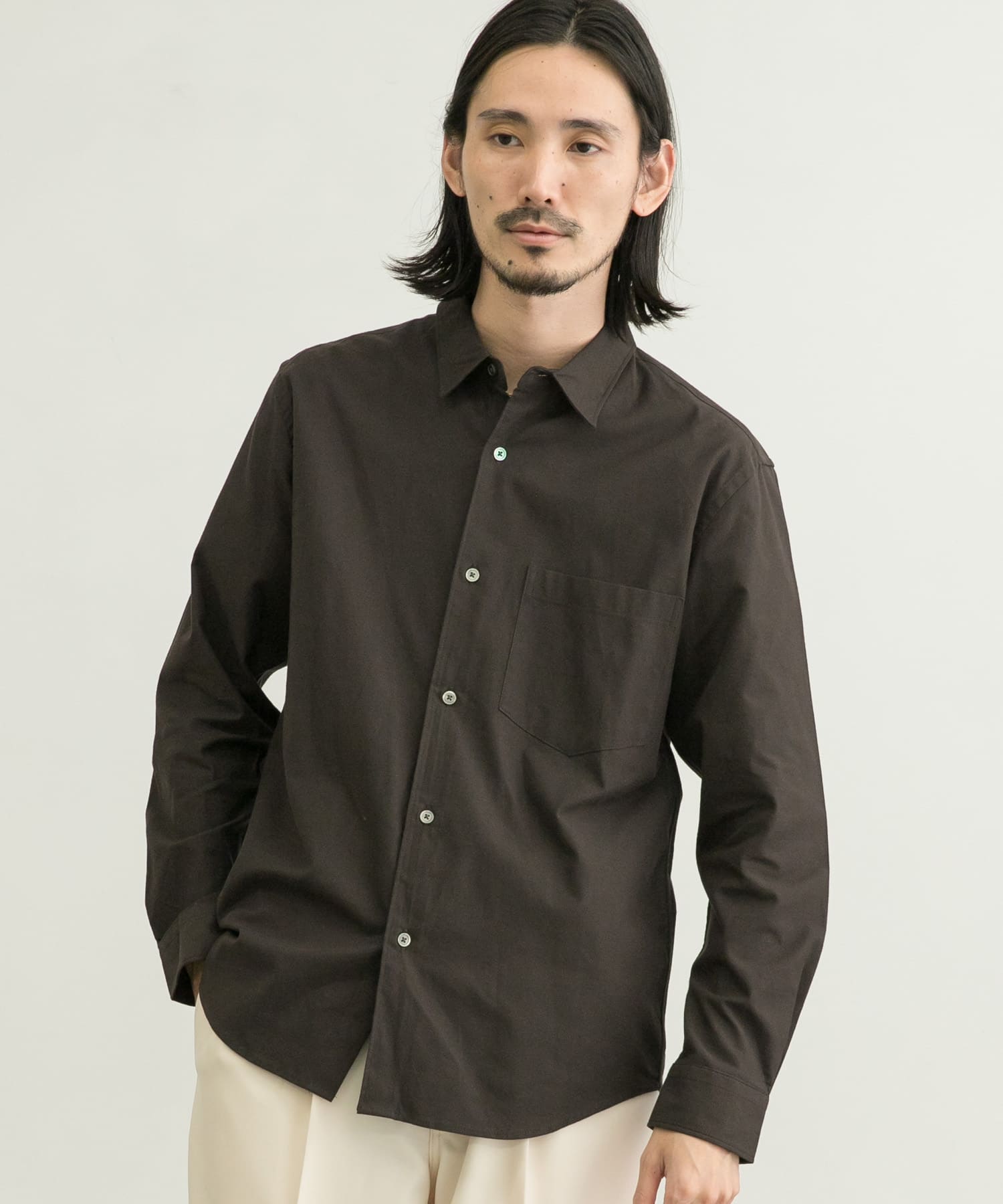 Brushed Regular FitShirts D/BROWN S