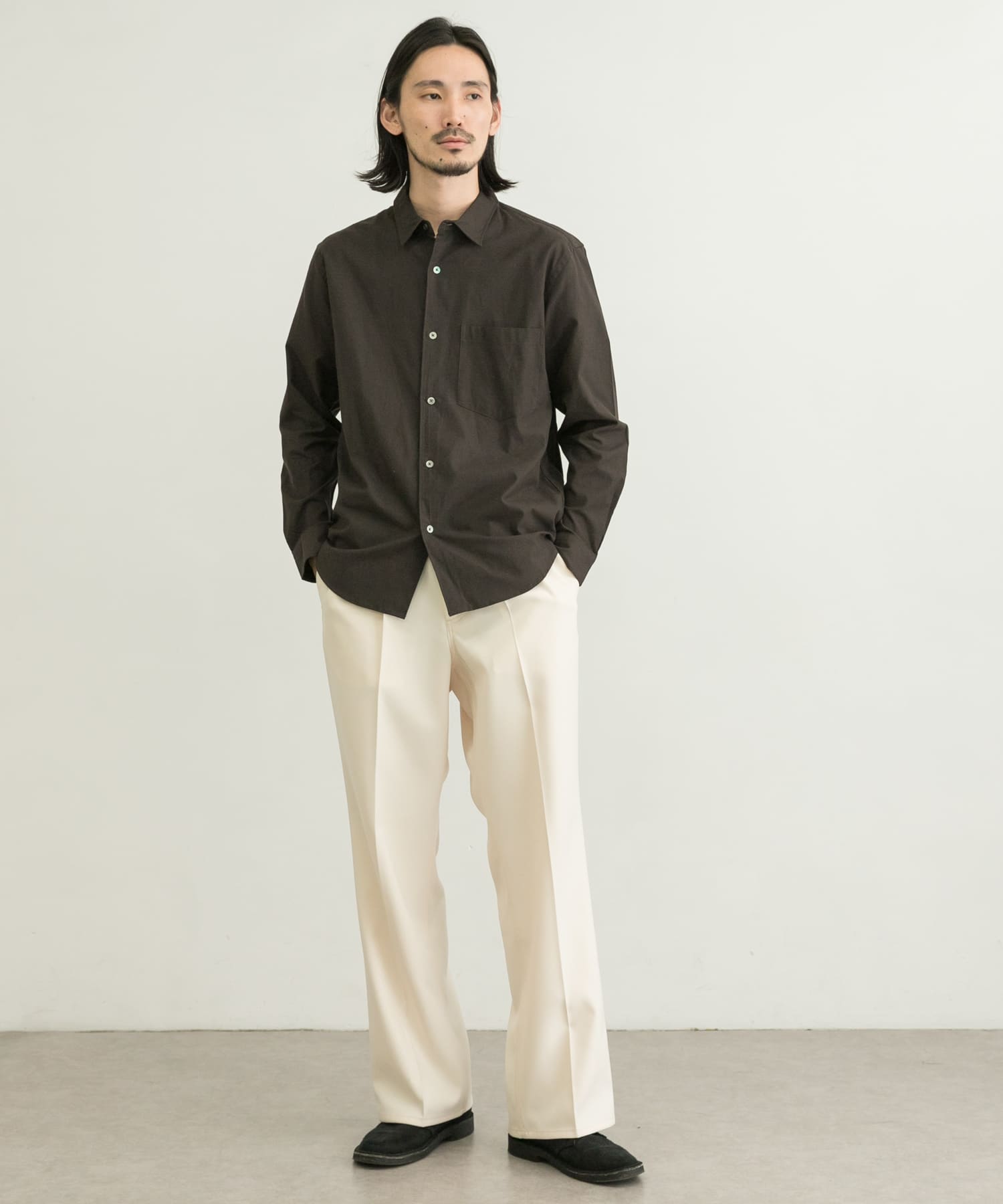 Brushed Regular FitShirts D/BROWN S