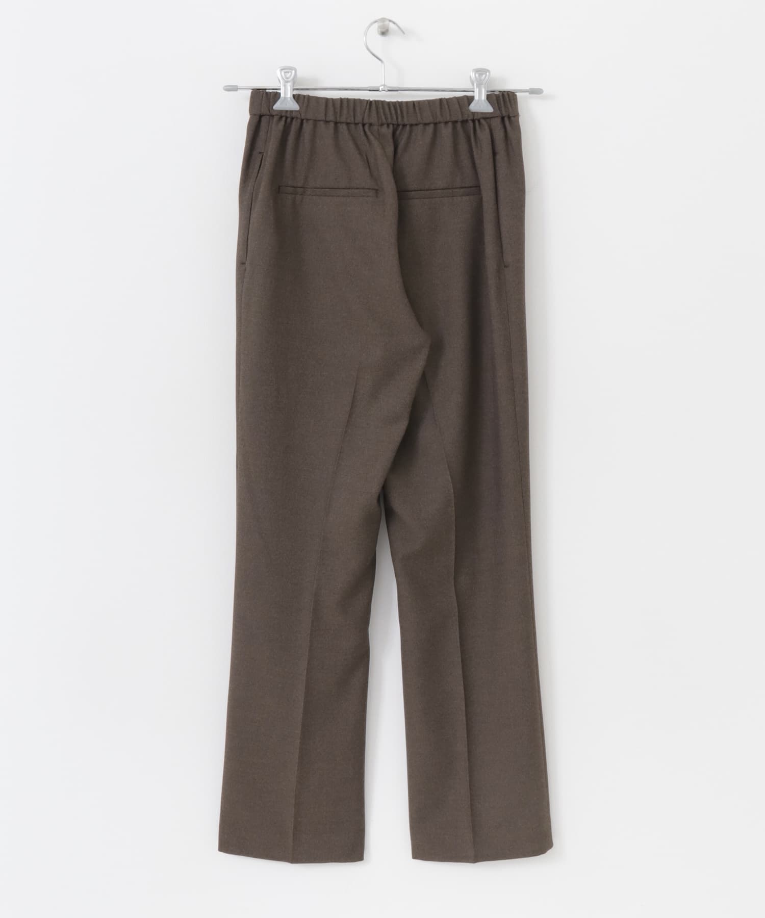 ウールライクセミフレアイージーパンツ BROWN 36