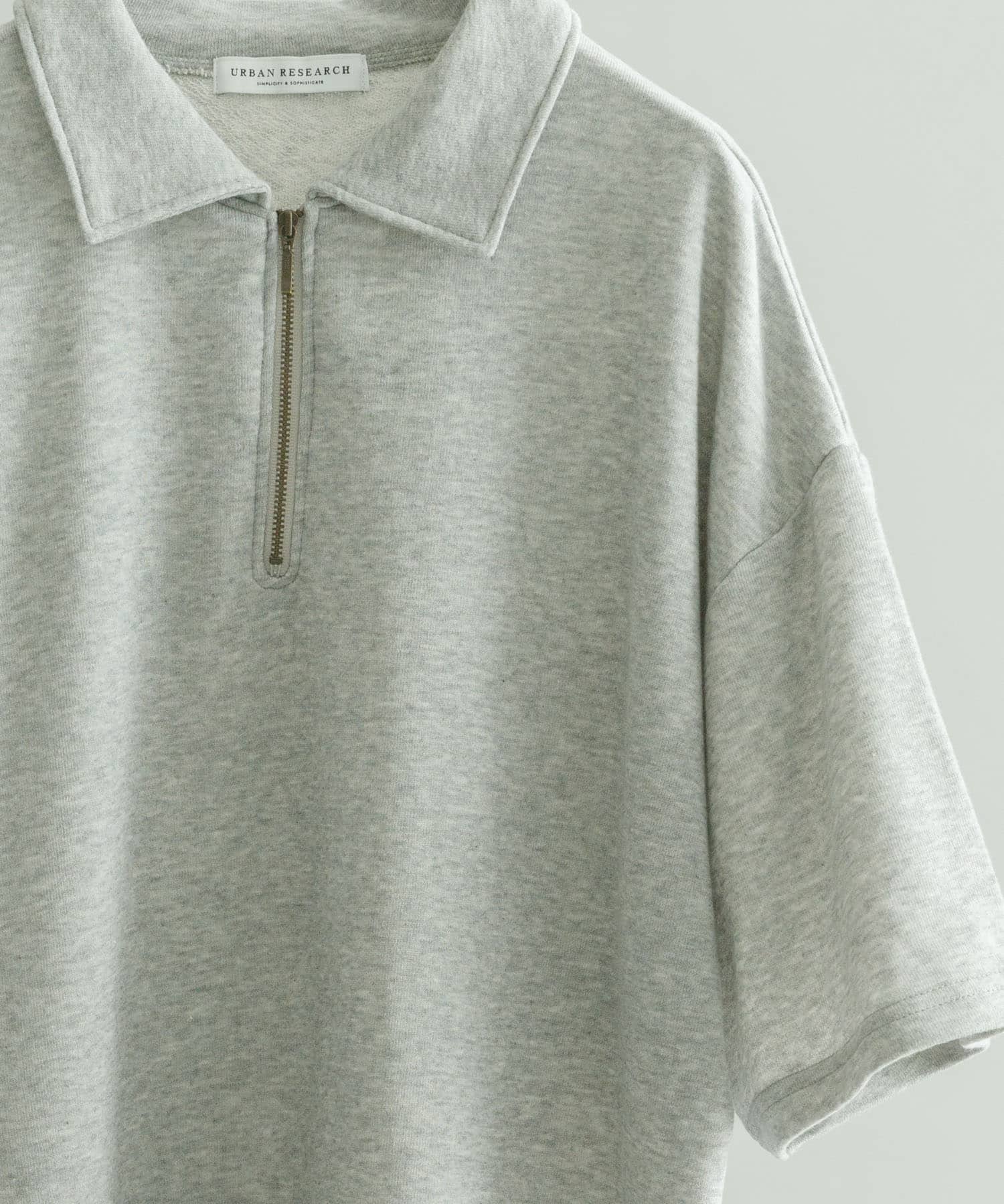 ライトフレンチテリーハーフジッププルオーバー H.GRAY M