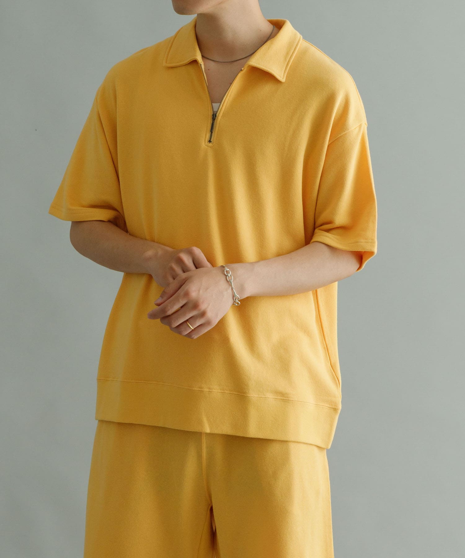 ライトフレンチテリーハーフジッププルオーバー