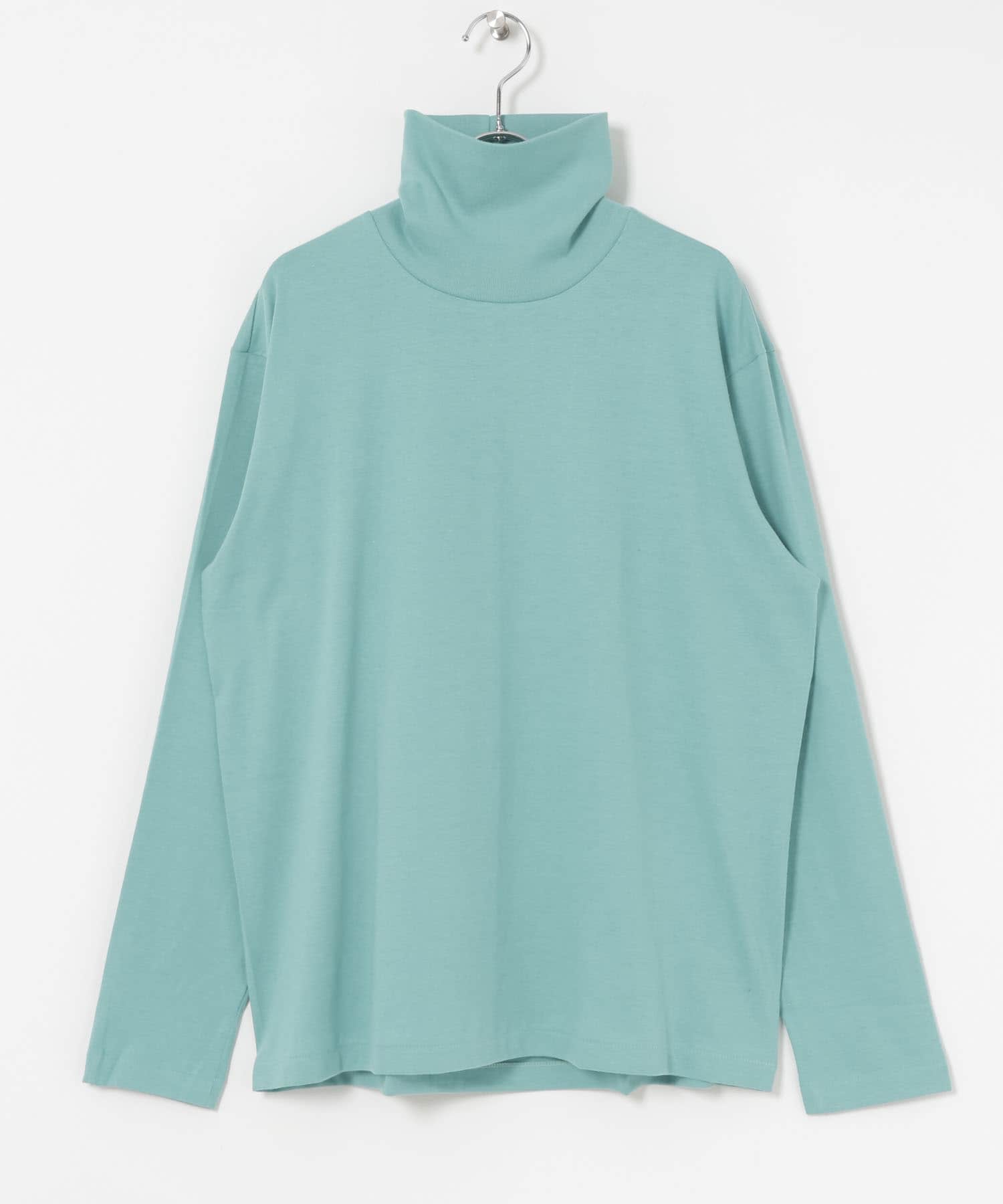 『別注』久米繊維×URBAN RESEARCH　タートルネックロングスリーブTシャツ TEAL M