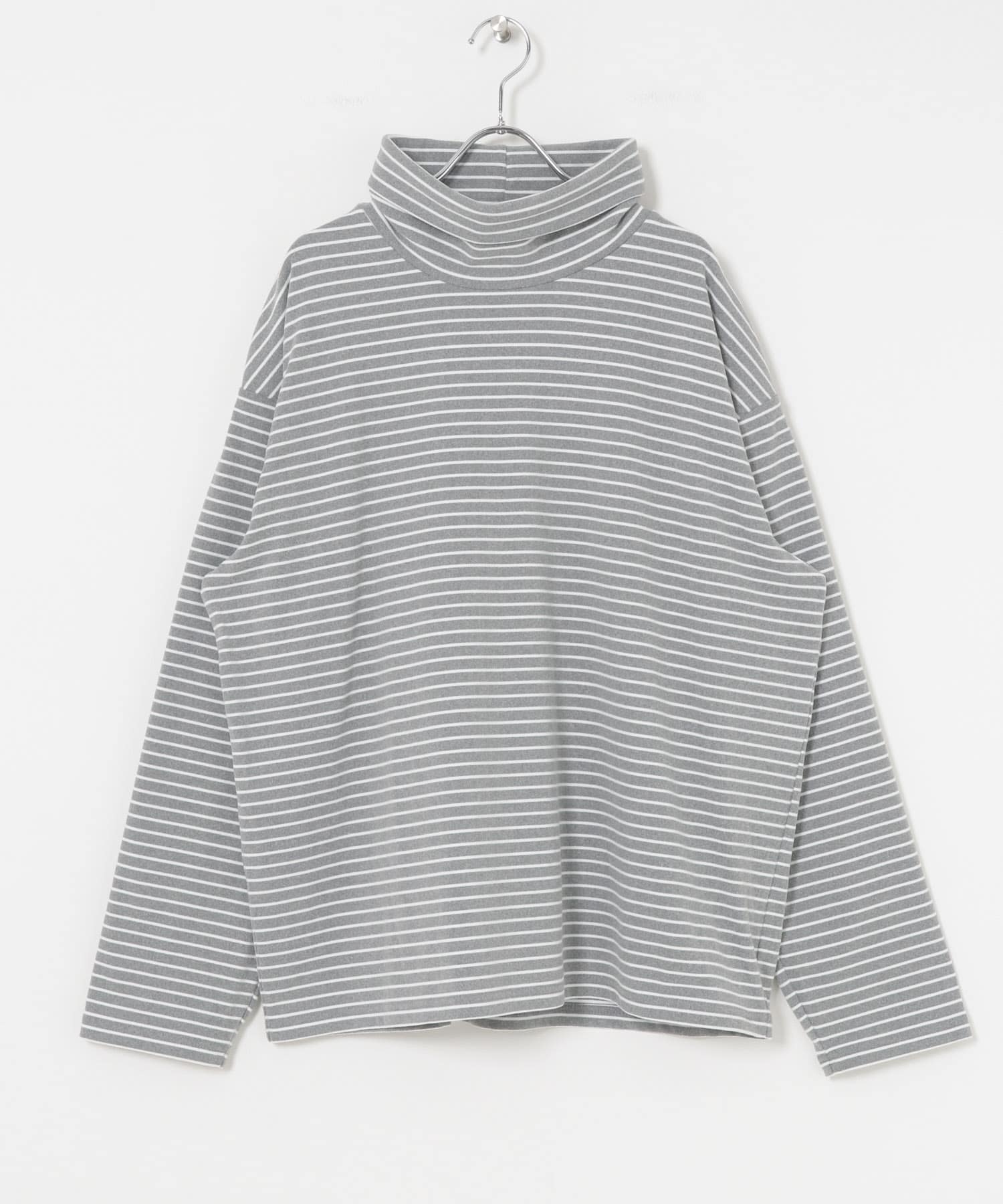 起毛ボーダールーズタートルTシャツ LT GRAY M