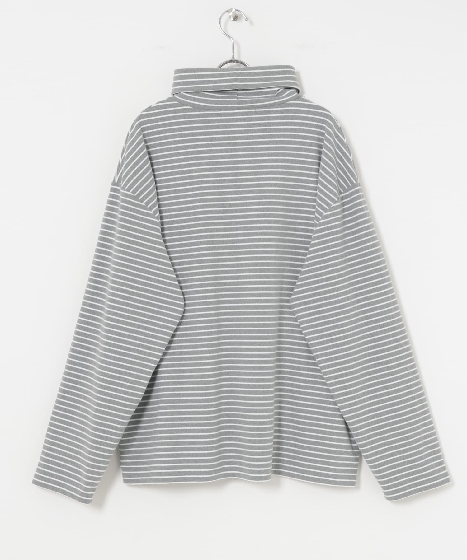 起毛ボーダールーズタートルTシャツ LT GRAY M