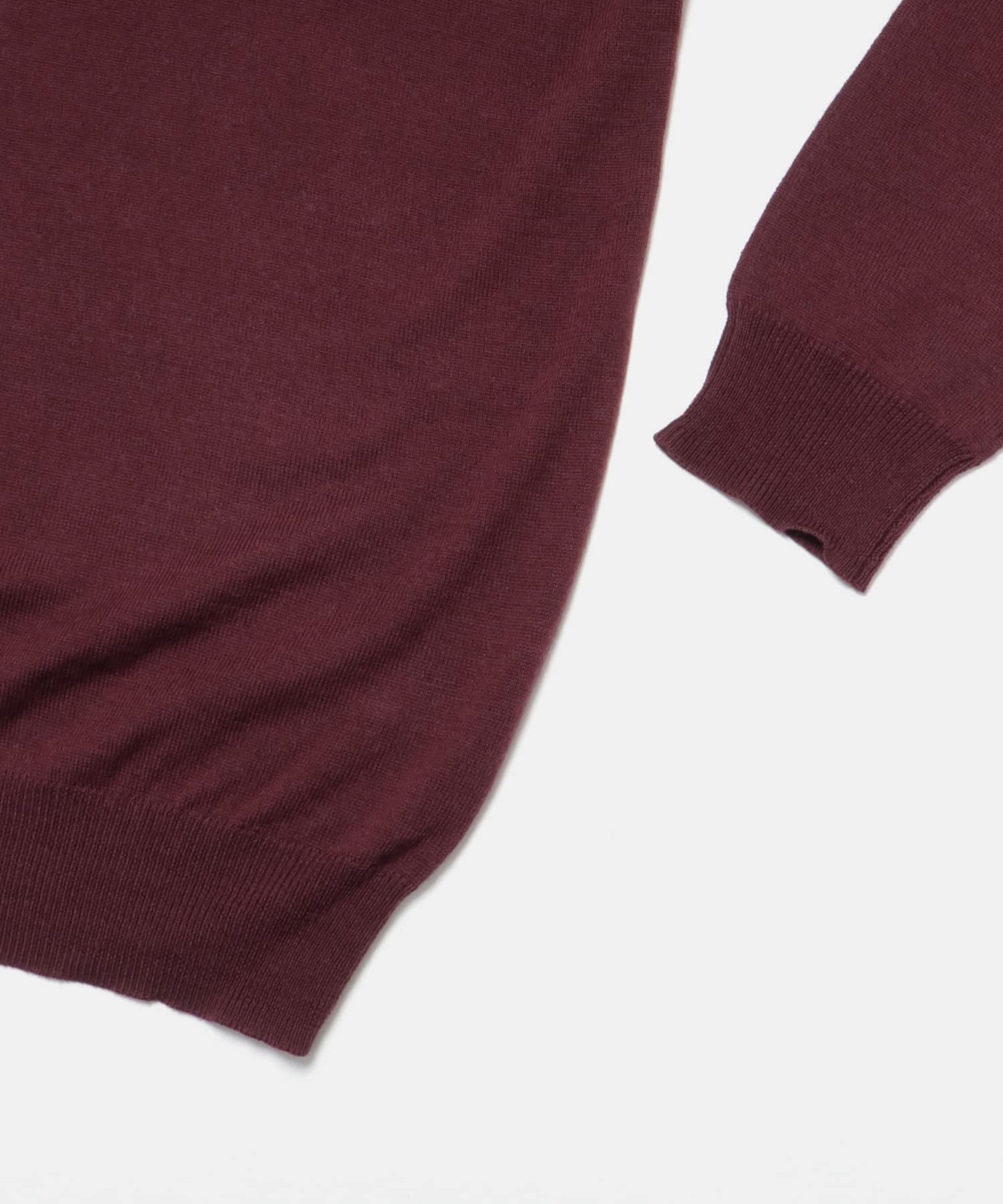 WASHABLEウール クルーネックニット BORDEUX M