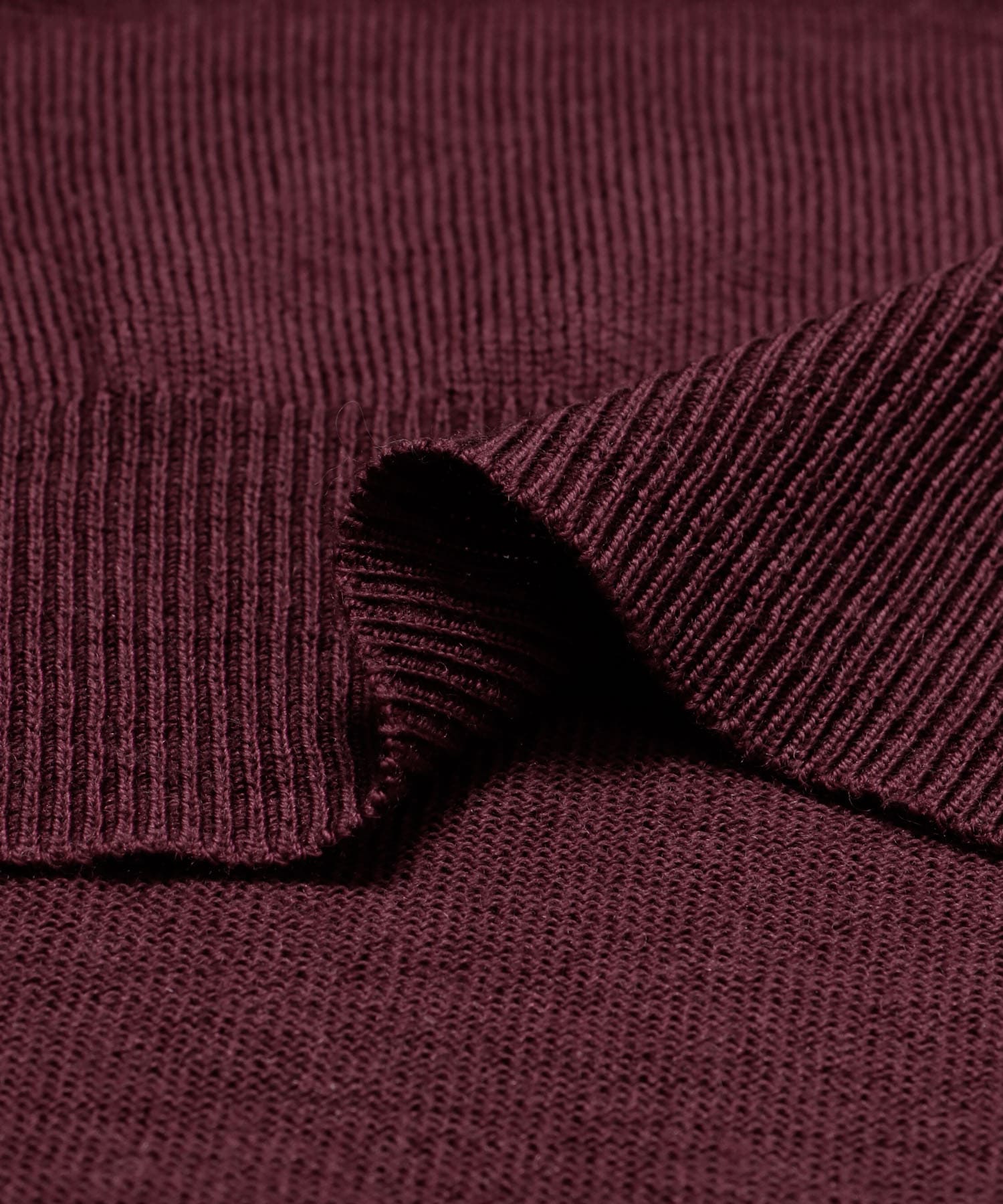 WASHABLEウール クルーネックニット BORDEUX M