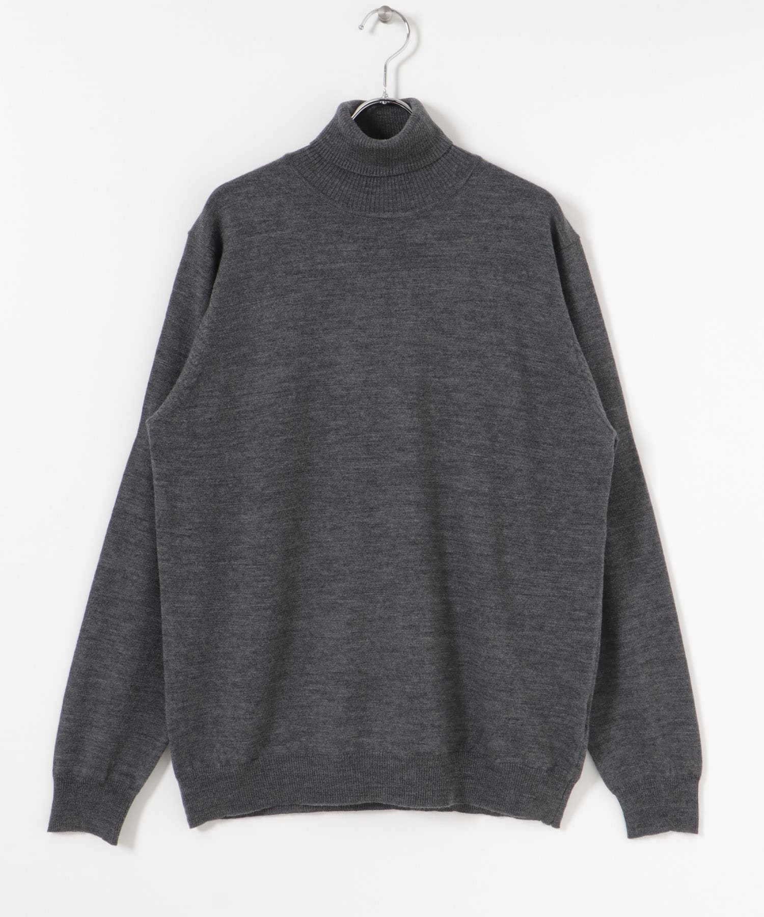 WASHABLEウール タートルネックニット