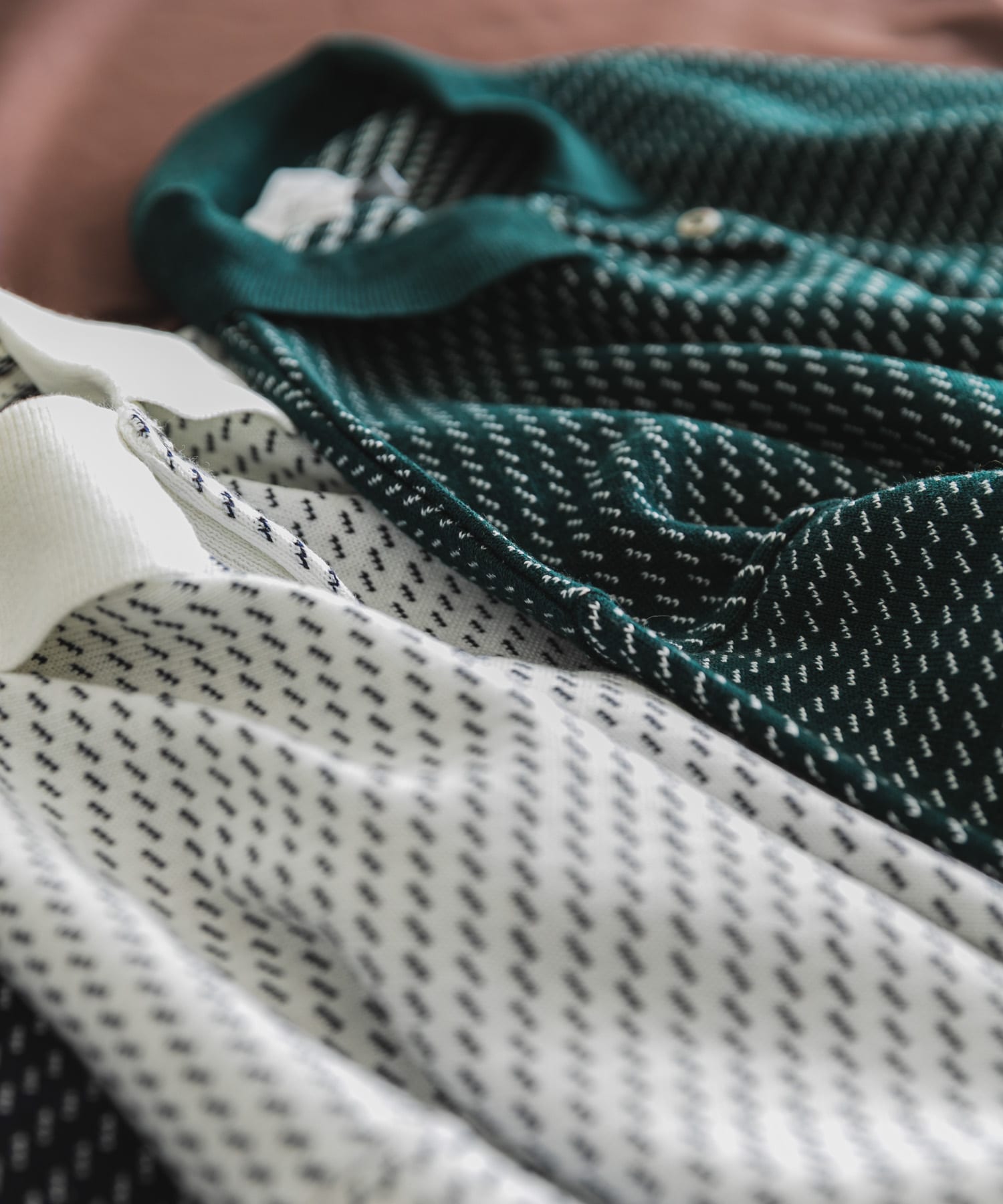 12Gバーズアイポロニット GREEN L