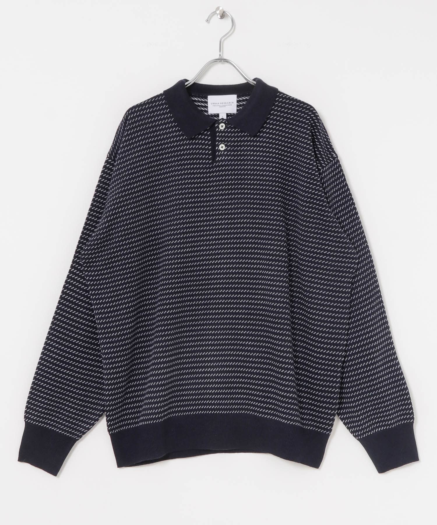 12Gバーズアイポロニット NAVY M