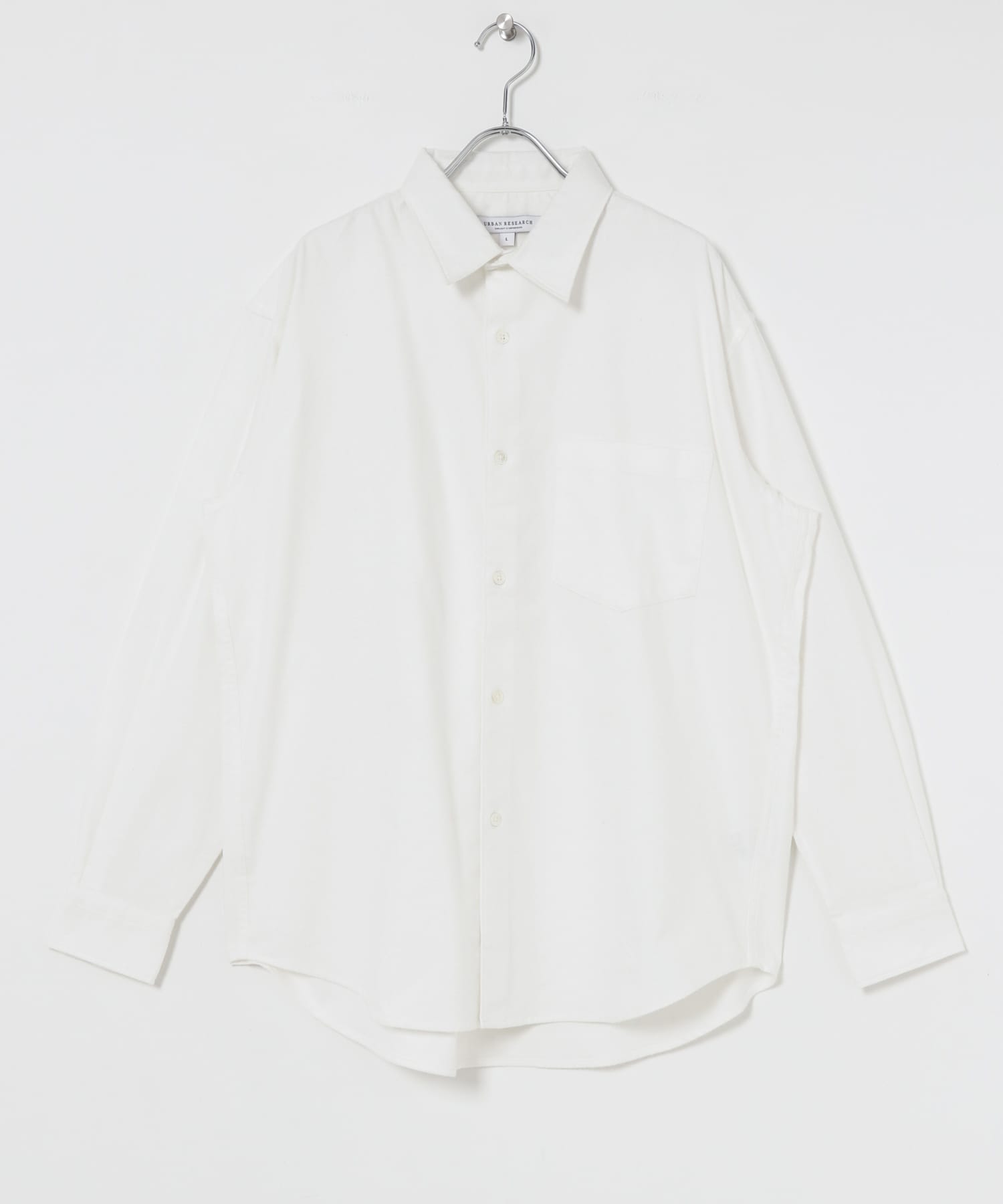 『UR TECH』レギュラーカラーシャツ WHITE S